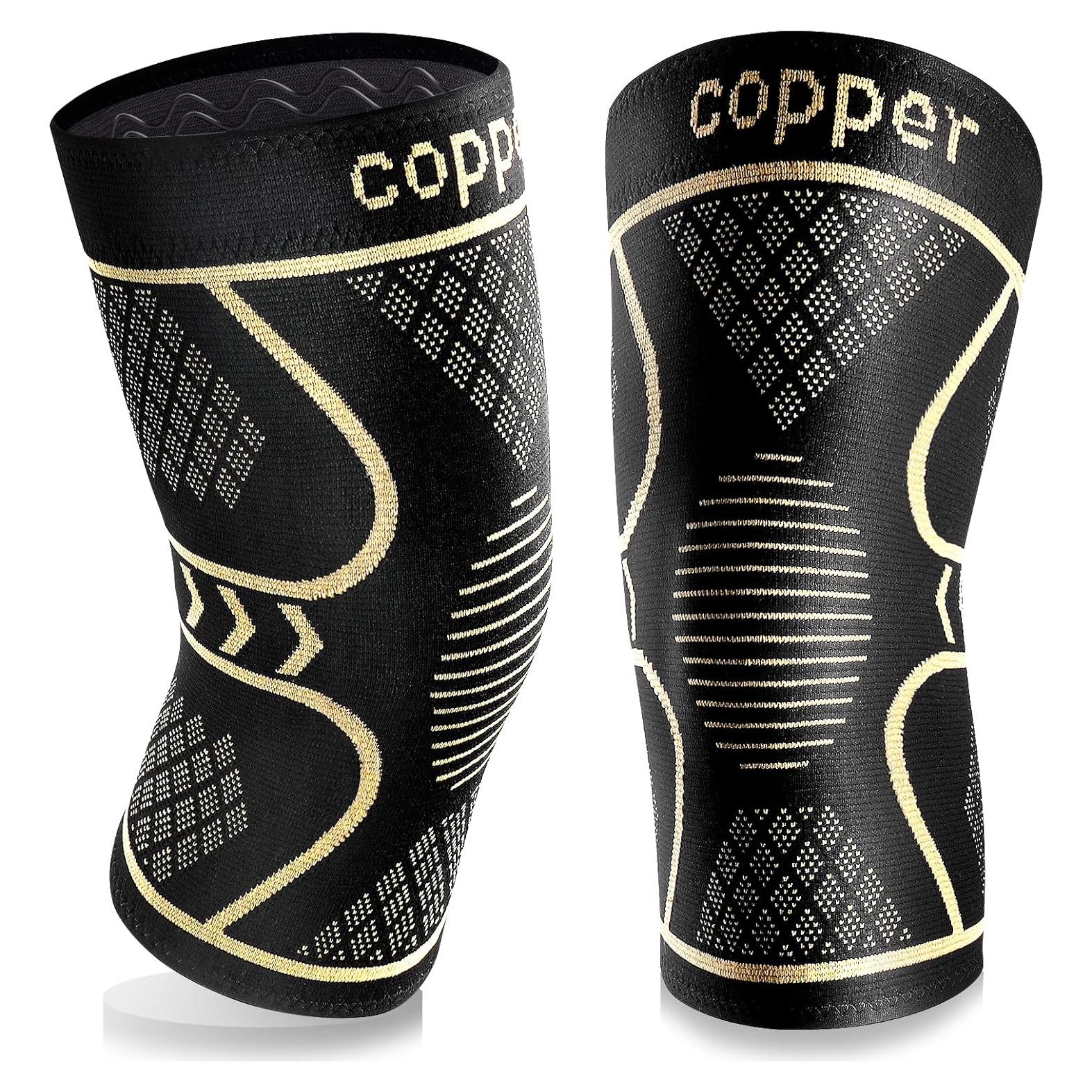 Fajas de Rodilla de Cobre Qishytio Unisex - Compresión XS