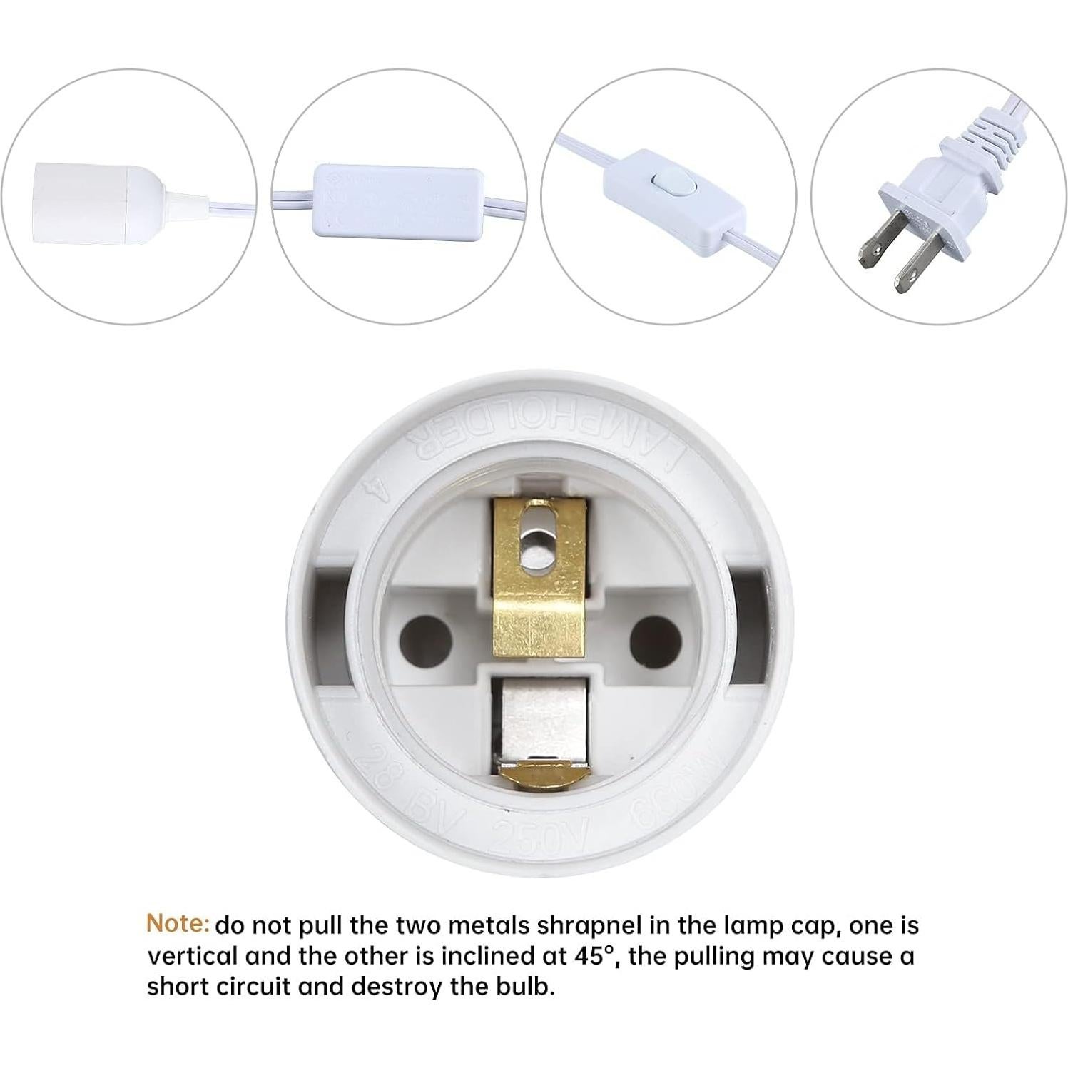 Cable de Extensión para Linterna Colgante Simple Deluxe E26 3.66m