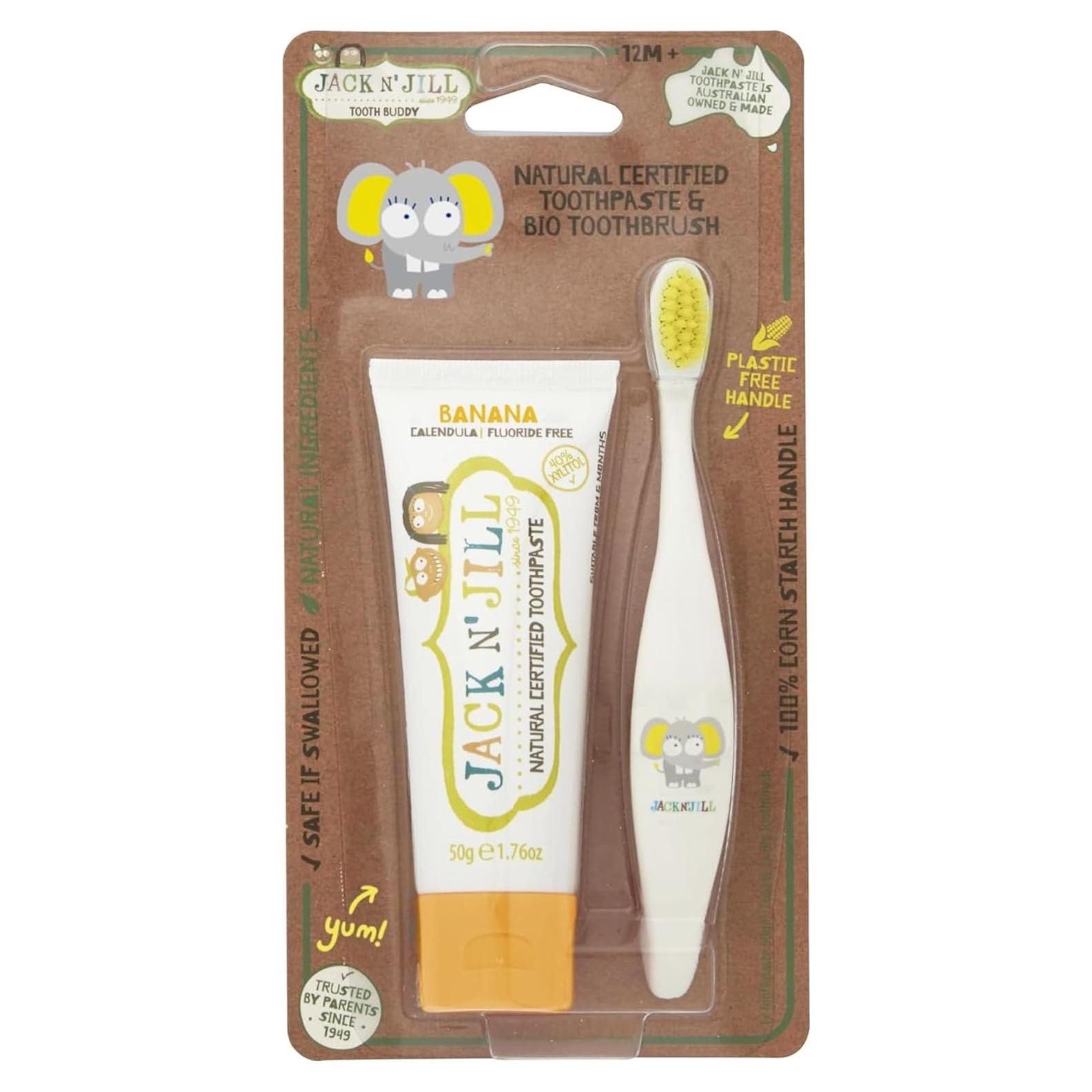 Combo Pasta de Dientes y Cepillo Jack N' Jill - Plátano