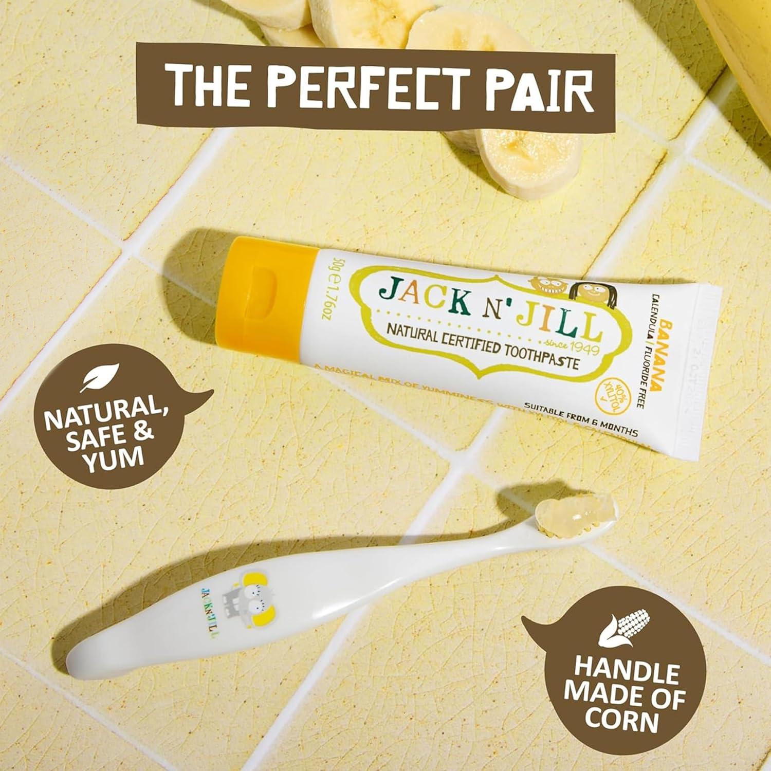 Combo Pasta de Dientes y Cepillo Jack N' Jill - Plátano