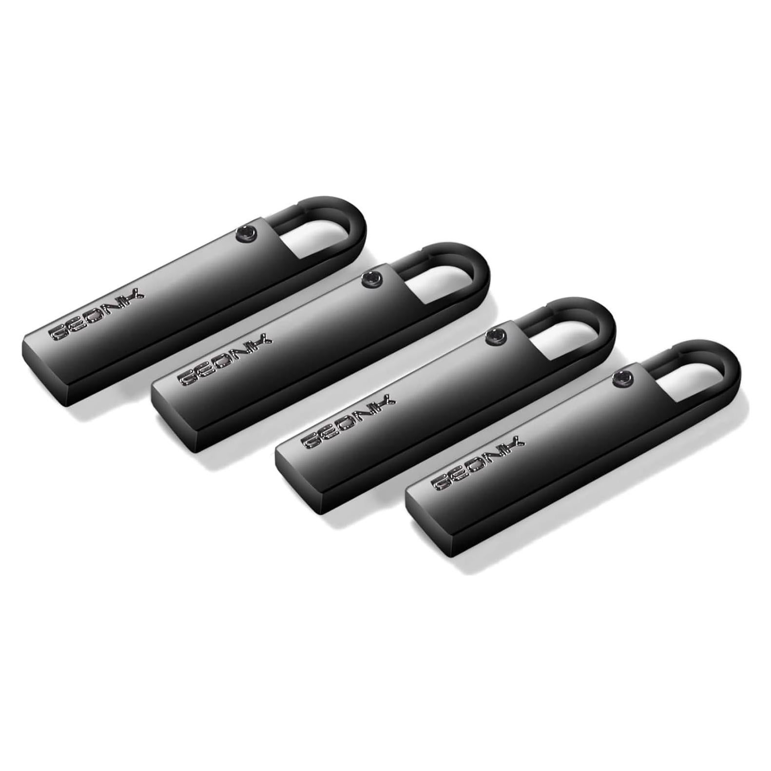 Extensor Tirador de Cremallera Metal Vazkequ Negro Set de 4