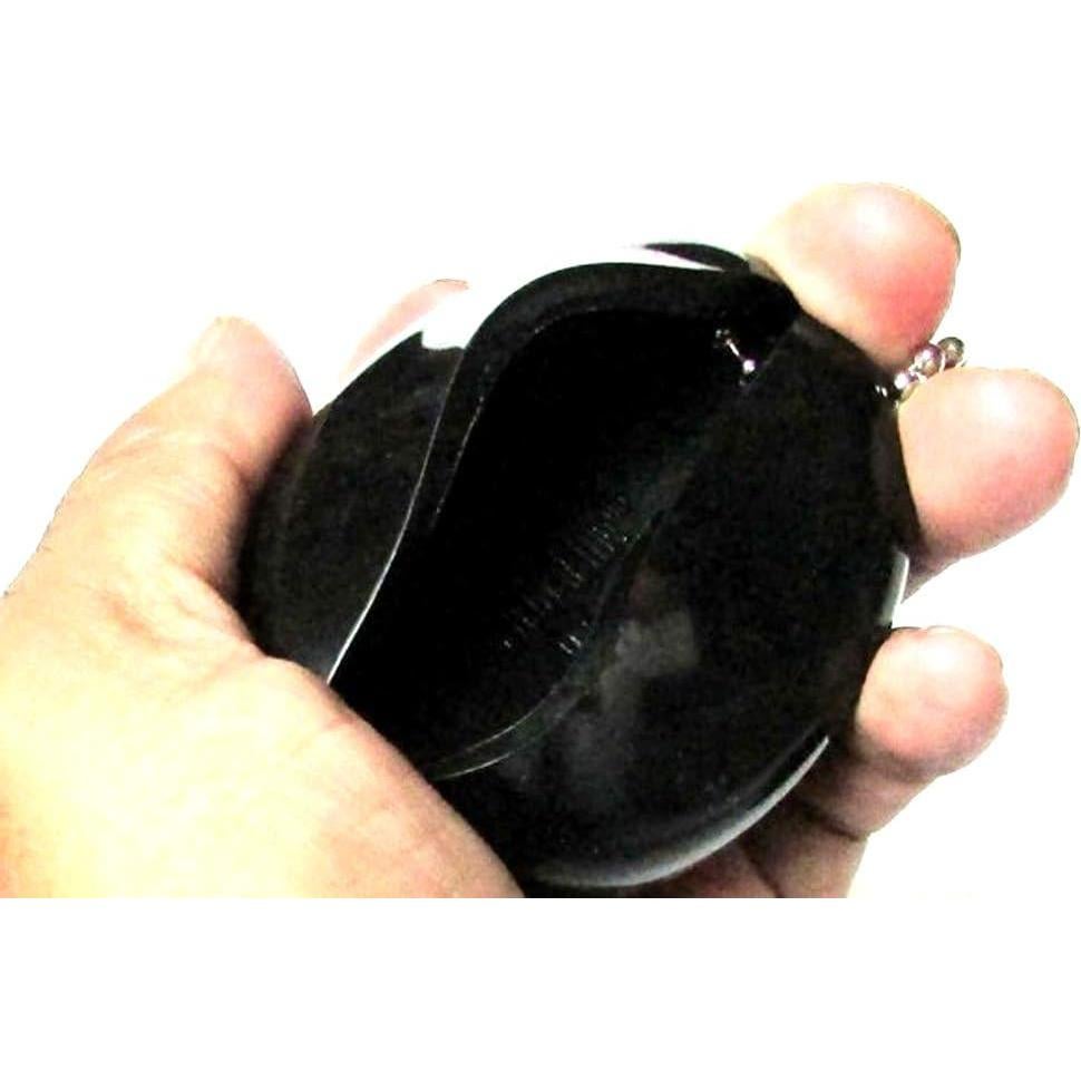 3 Monederos Ovalados de Presión Brinz - Color Negro