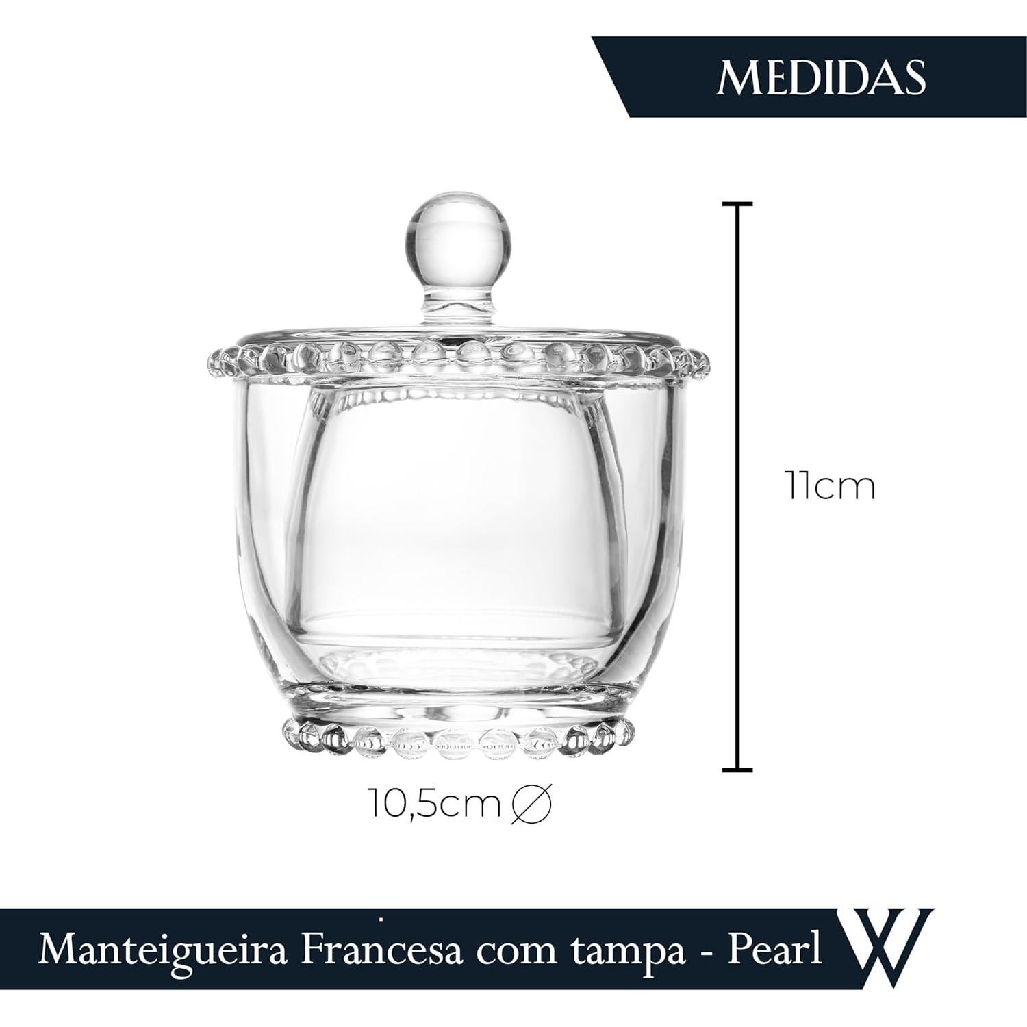 Tazón de Mantequilla WOLFF de Cristal 155ml con Tapa Sellada