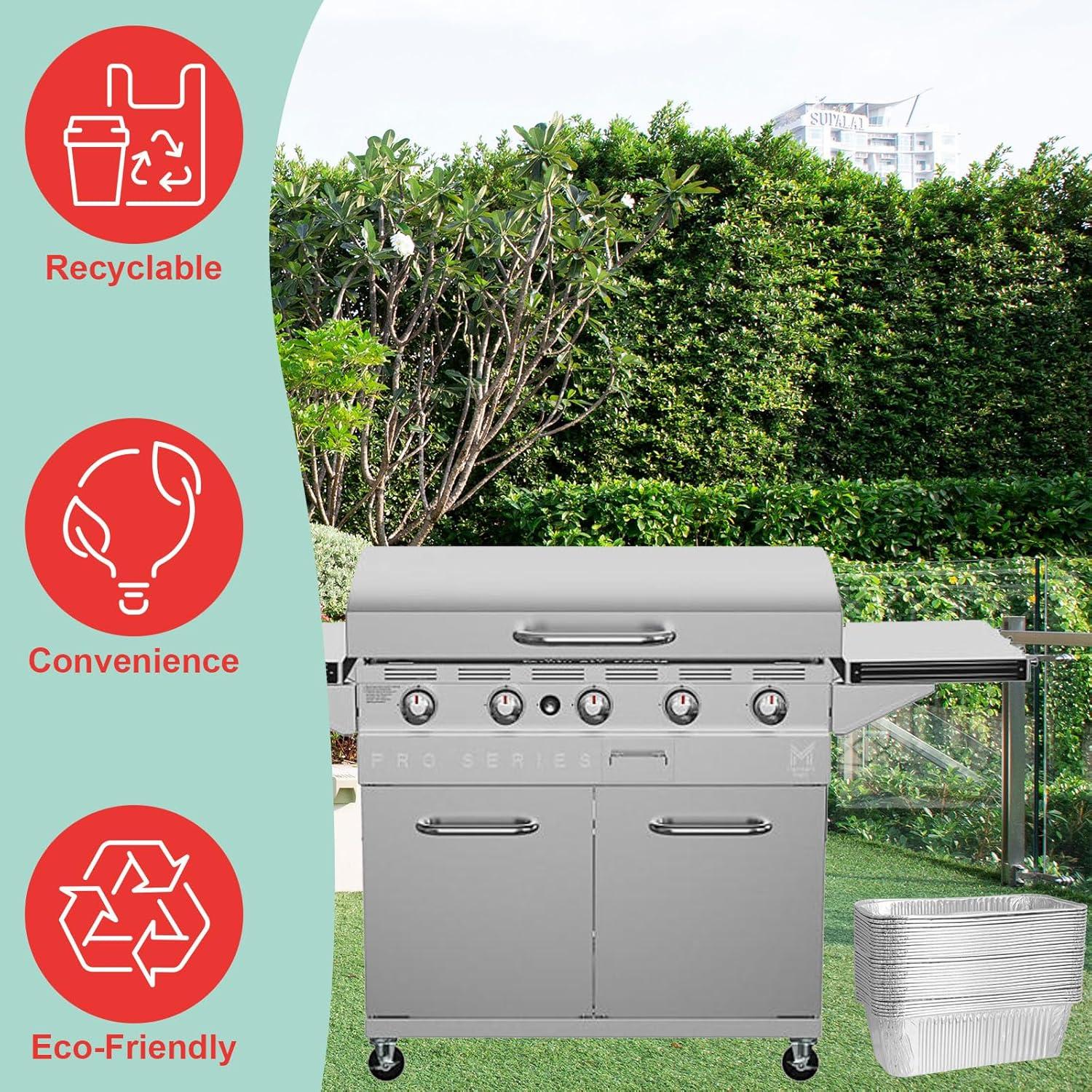 Forros de bandeja de goteo desechables WEBROIL 30 unidades 21.88x10.99 cm