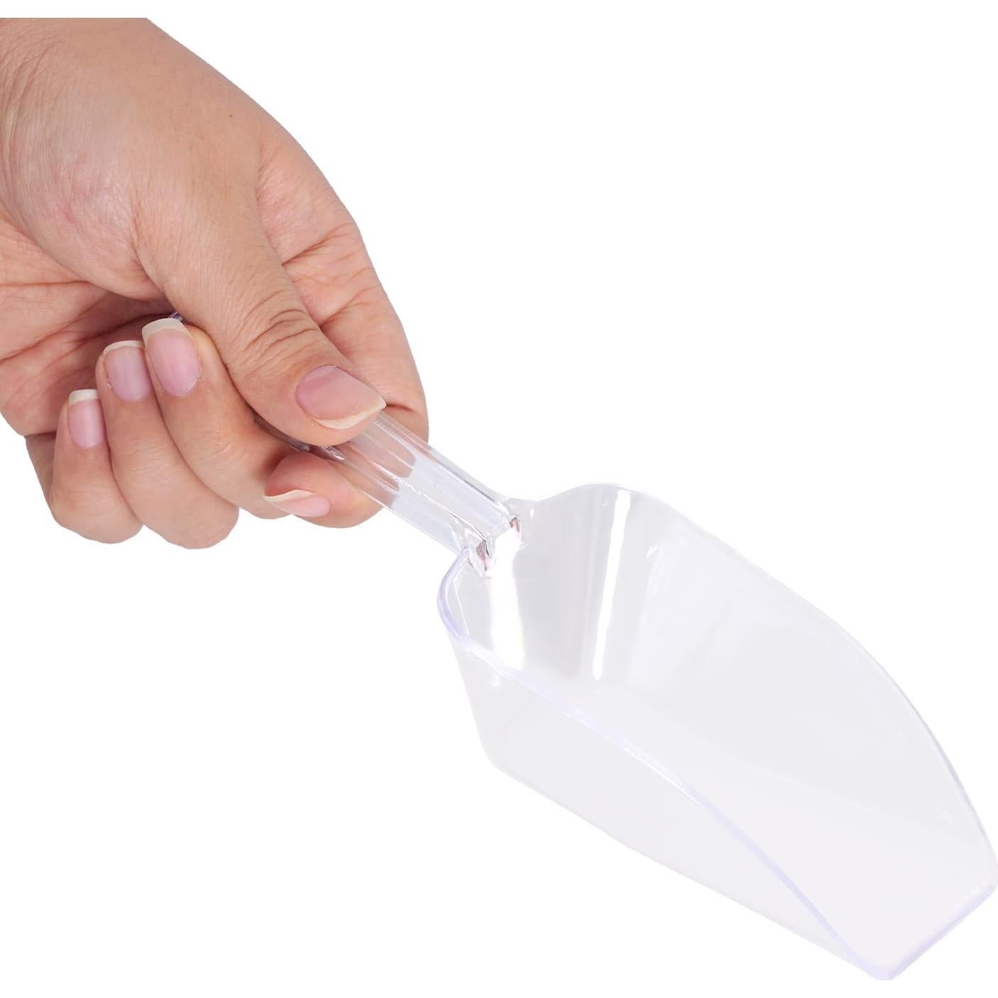 6 Cucharones de Plástico Transparente 19 cm Multiusos Rthjsfj