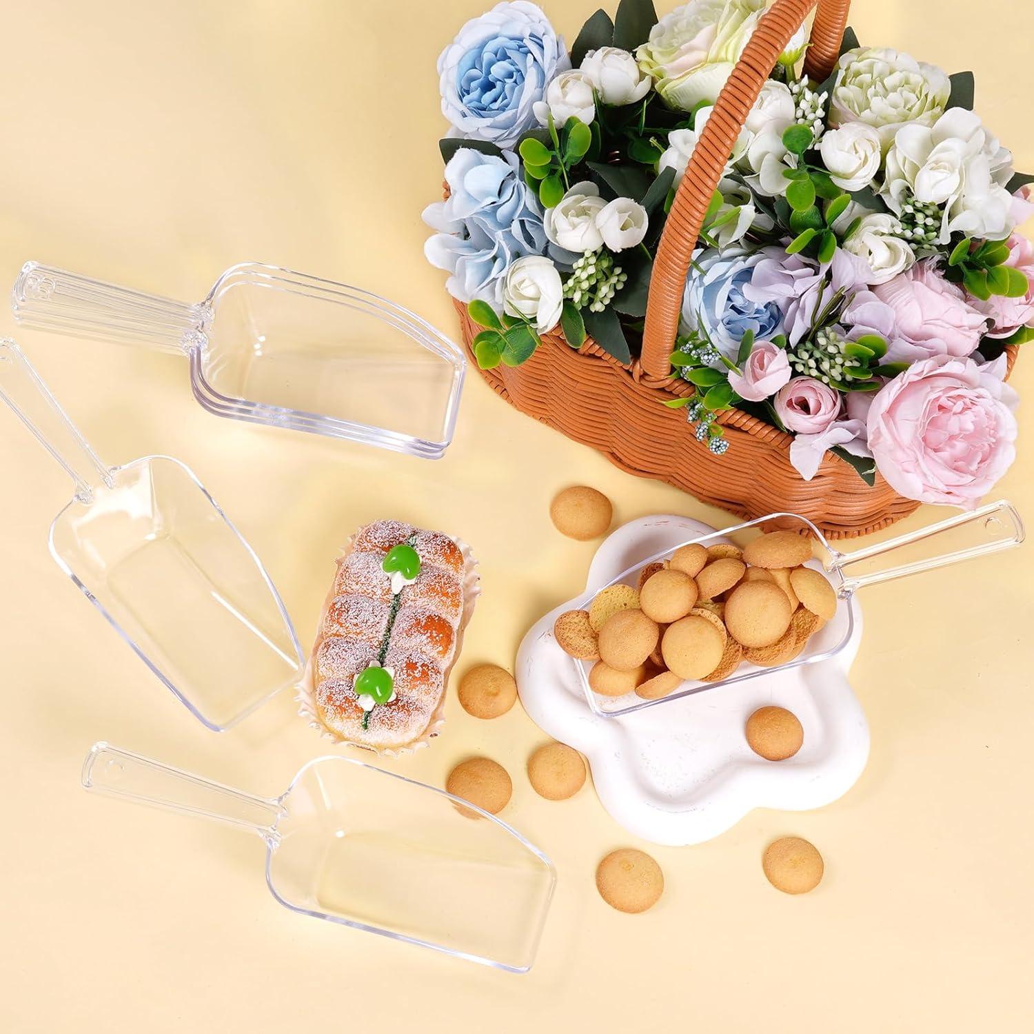 6 Cucharones de Plástico Transparente 19 cm Multiusos Rthjsfj