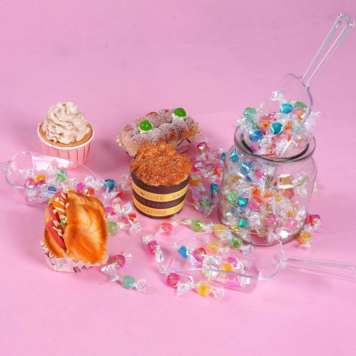 6 Cucharones de Plástico Transparente 19 cm Multiusos Rthjsfj