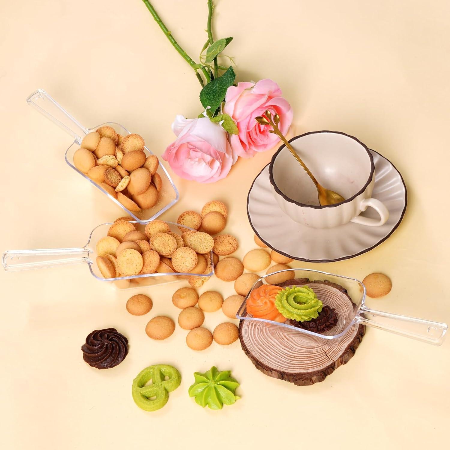 6 Cucharones de Plástico Transparente 19 cm Multiusos Rthjsfj