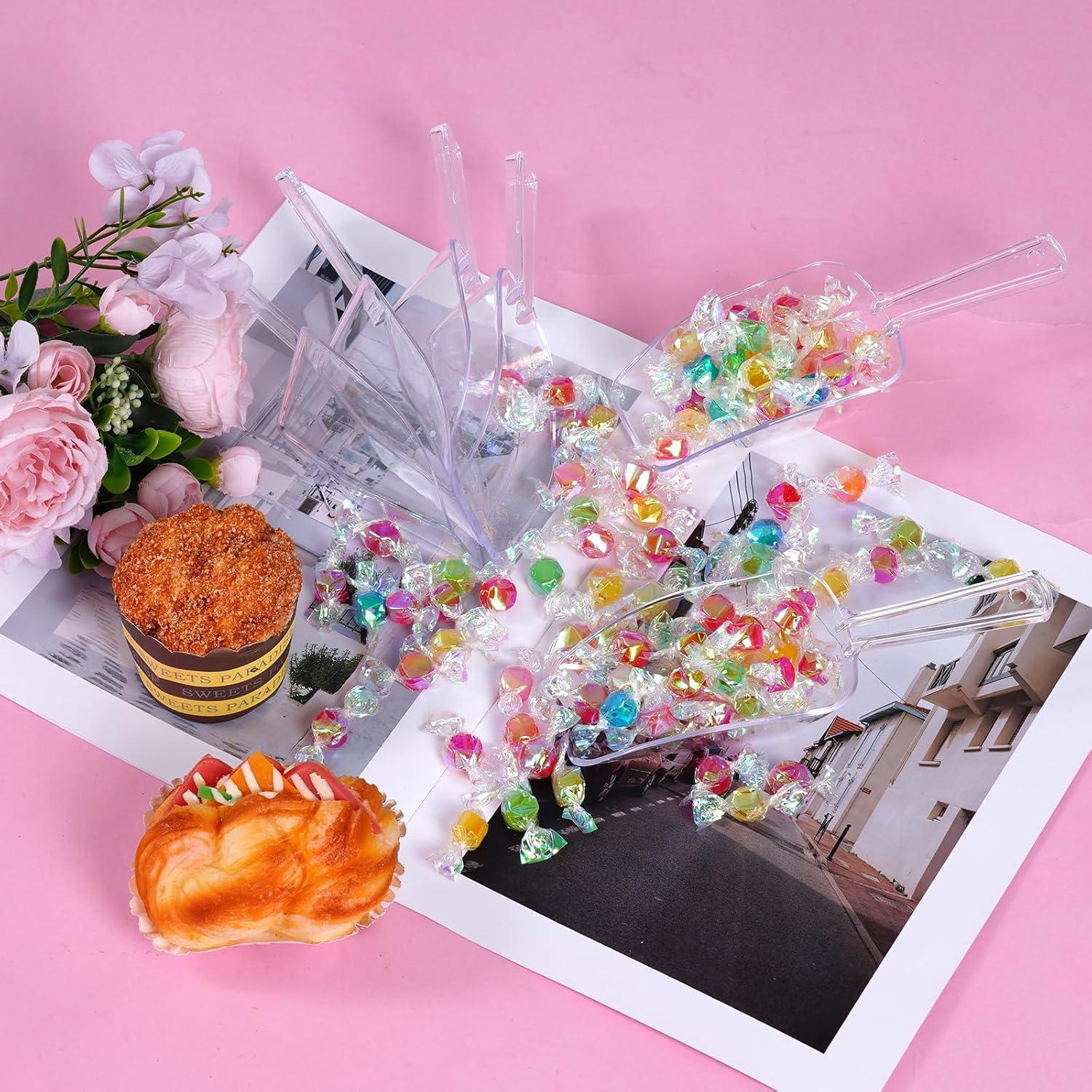 6 Cucharones de Plástico Transparente 19 cm Multiusos Rthjsfj