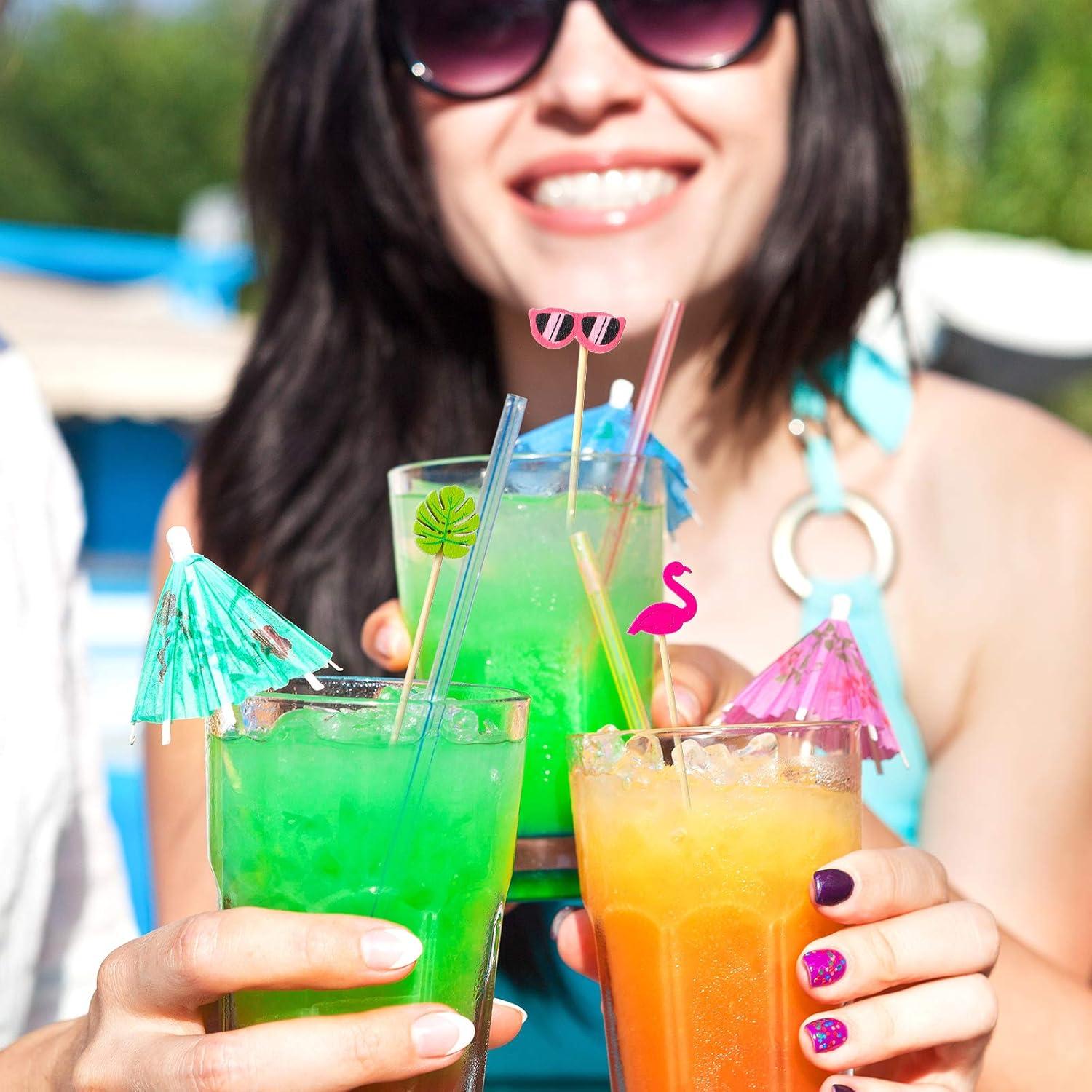 Picks de cóctel tropical Patelai - 100 piezas de bambú