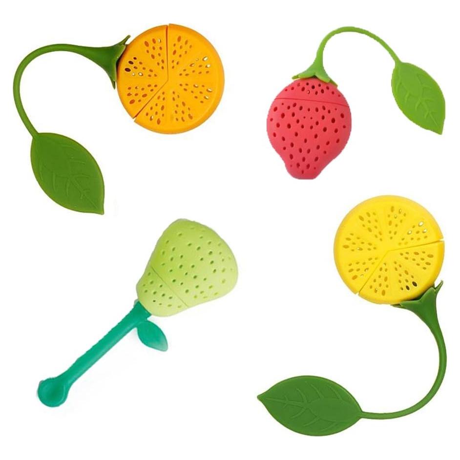Infusores de Té de Silicona Naranqa - 4 Formas de Fruta