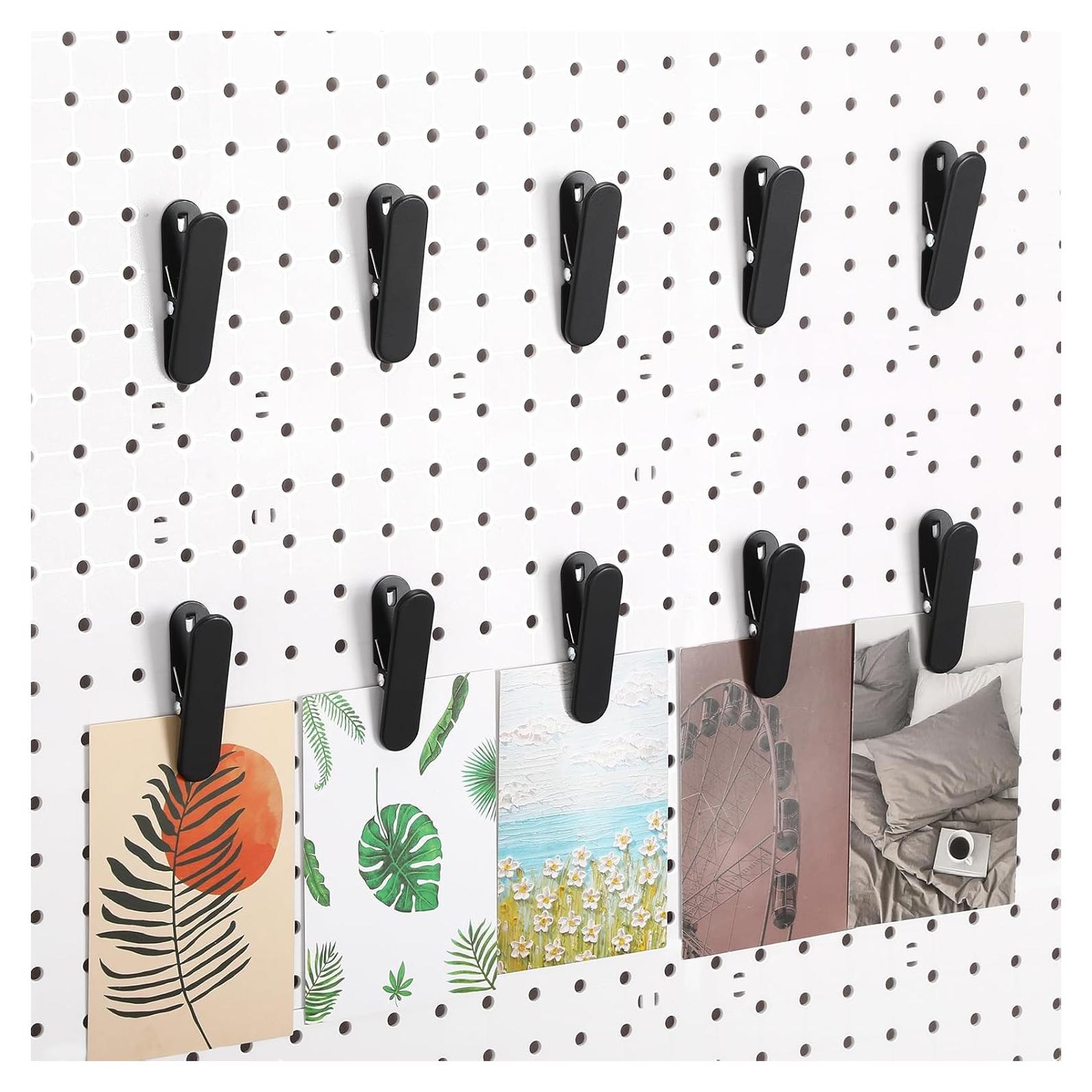 10 Clips de Tablero de Perforación Metal Negro CroBlissful