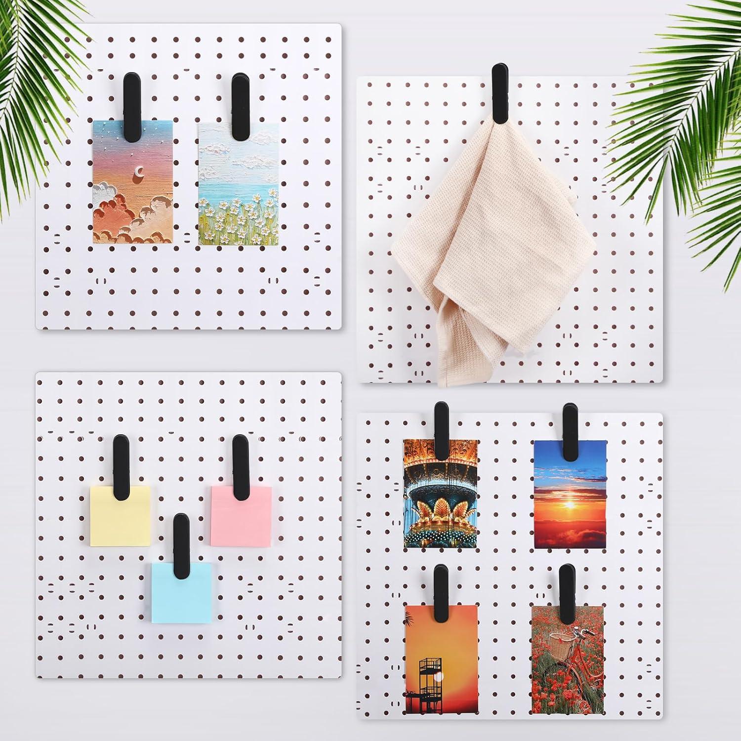 10 Clips de Tablero de Perforación Metal Negro CroBlissful