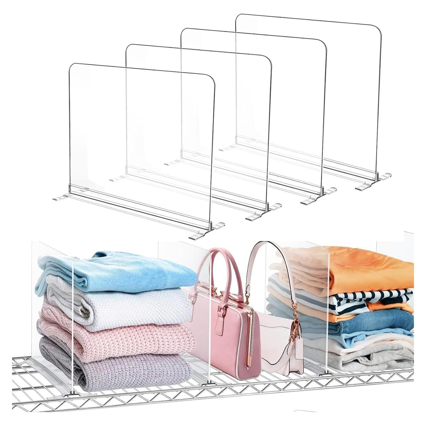 Divisores de Estante Ajustables DOLRRCM - Conjunto de 4