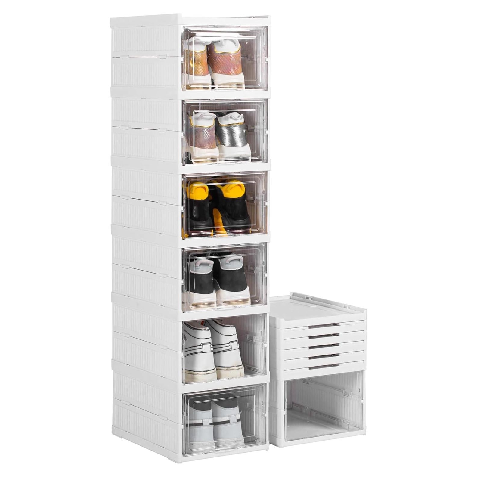 Organizador de Zapatos Plegable ZLLZUU 6 Niveles Transparente