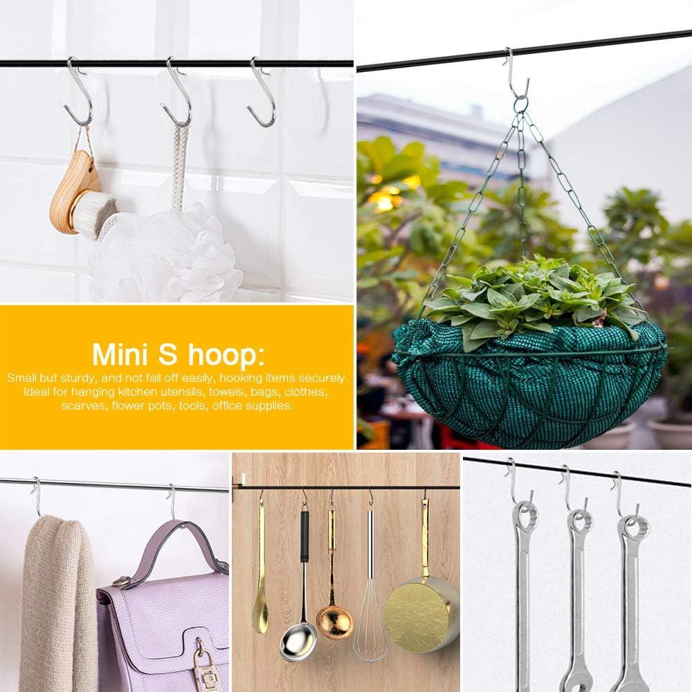 Ganchos en S de Acero Inoxidable HNYYZL - 20 Unidades Alta Resistencia