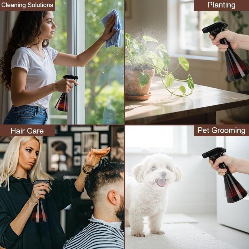 Botellas de Spray Hethyo 300ml 2 Pack Plástico Alta Resistencia