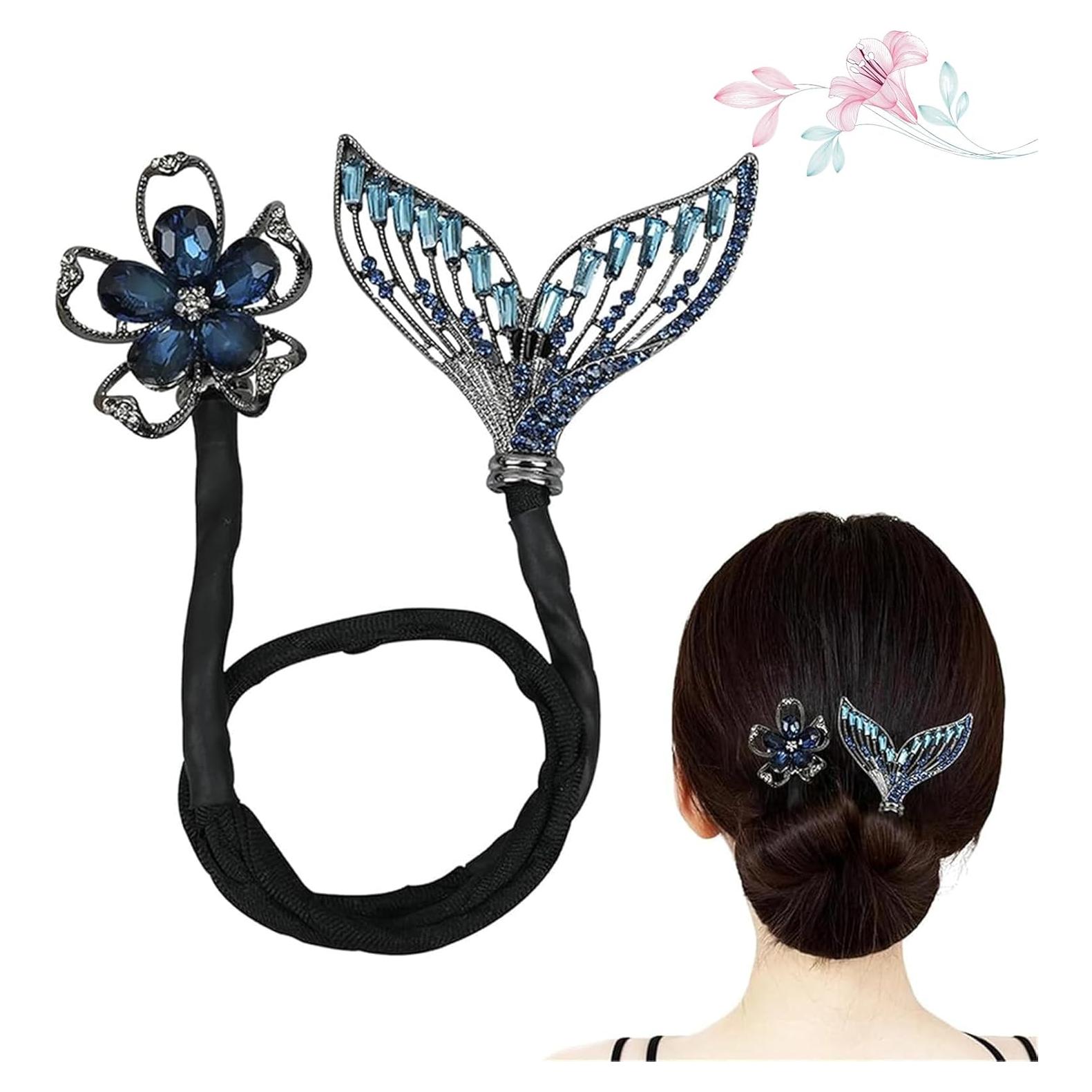 Pinzas para Cabello Torcedora de Moño Deft con Strass 11.94cm