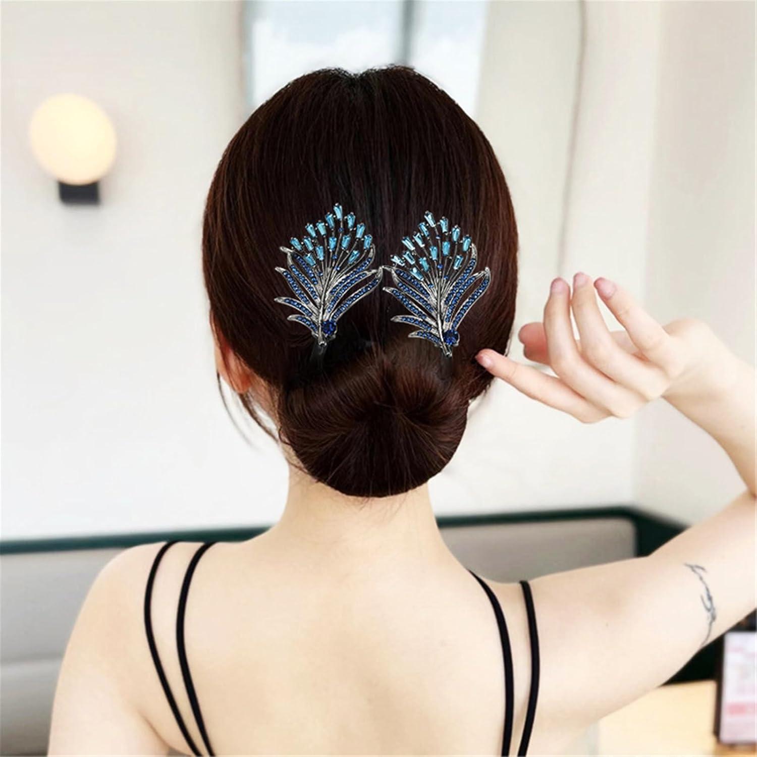 Pinzas para Cabello Torcedora de Moño Deft con Strass 11.94cm