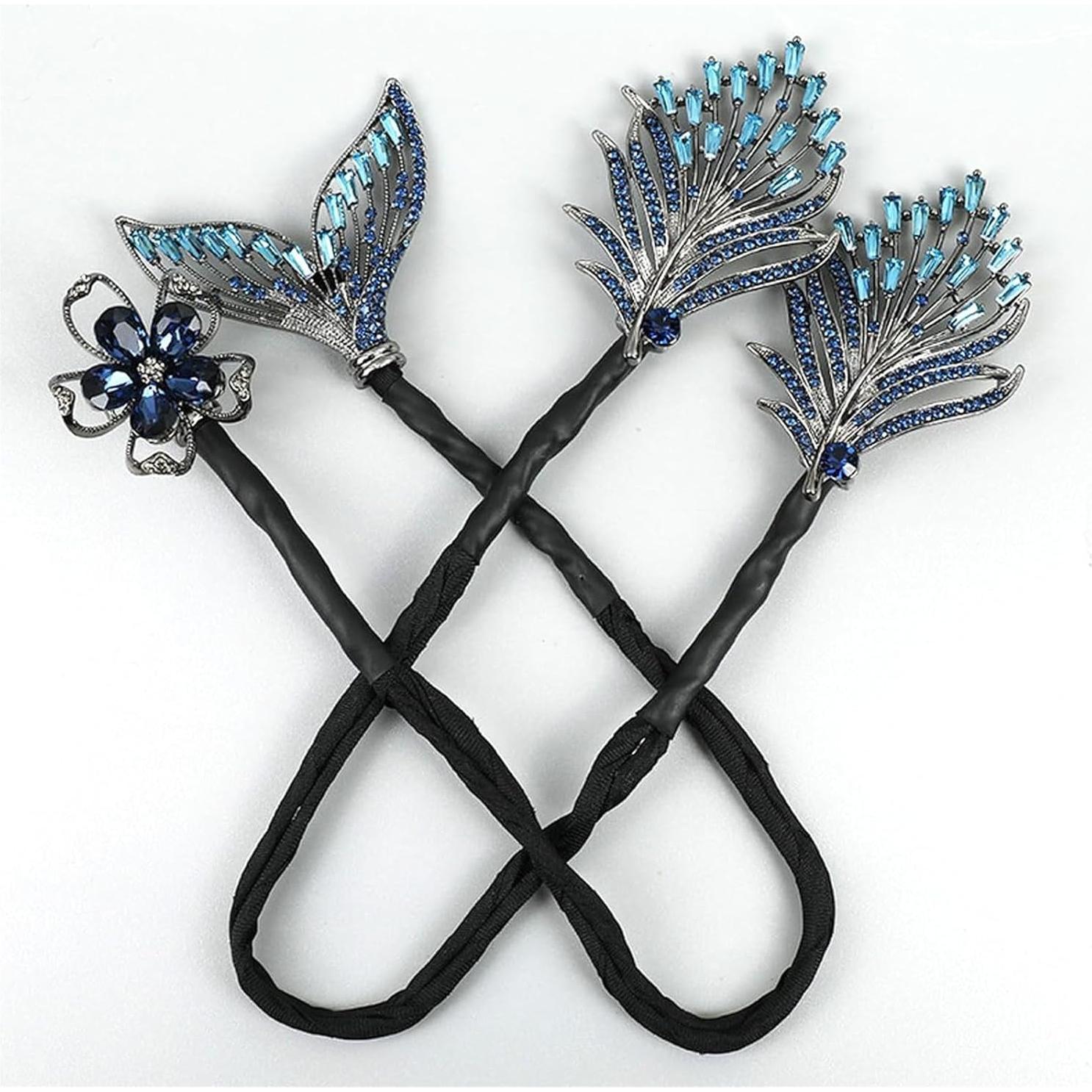 Pinzas para Cabello Torcedora de Moño Deft con Strass 11.94cm