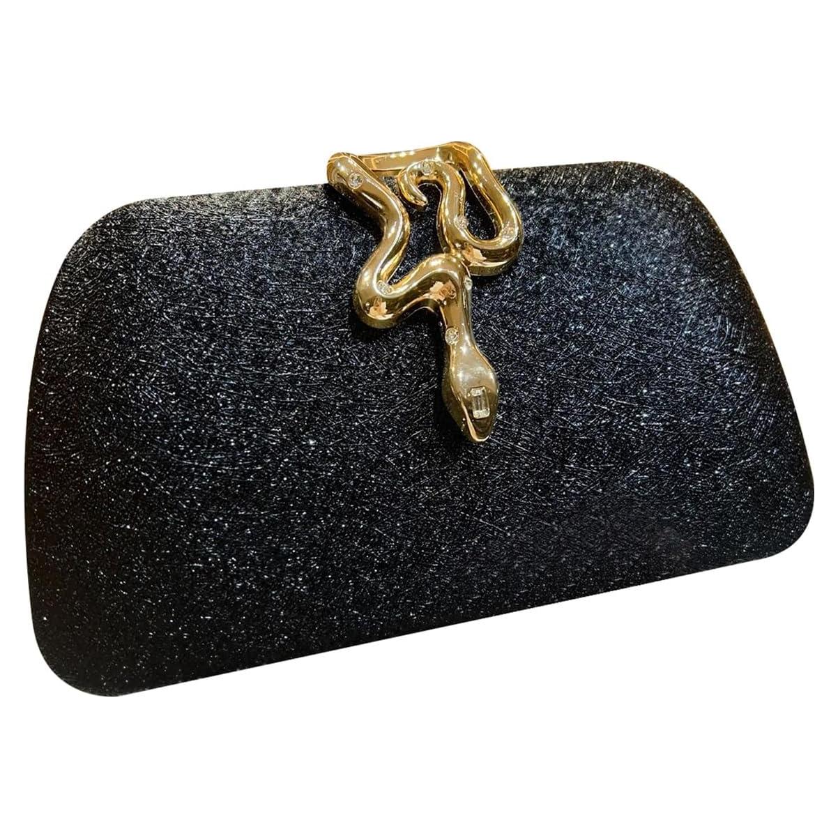 Bolso de mano brillante para mujer - Elegante dorado 19x11 cm