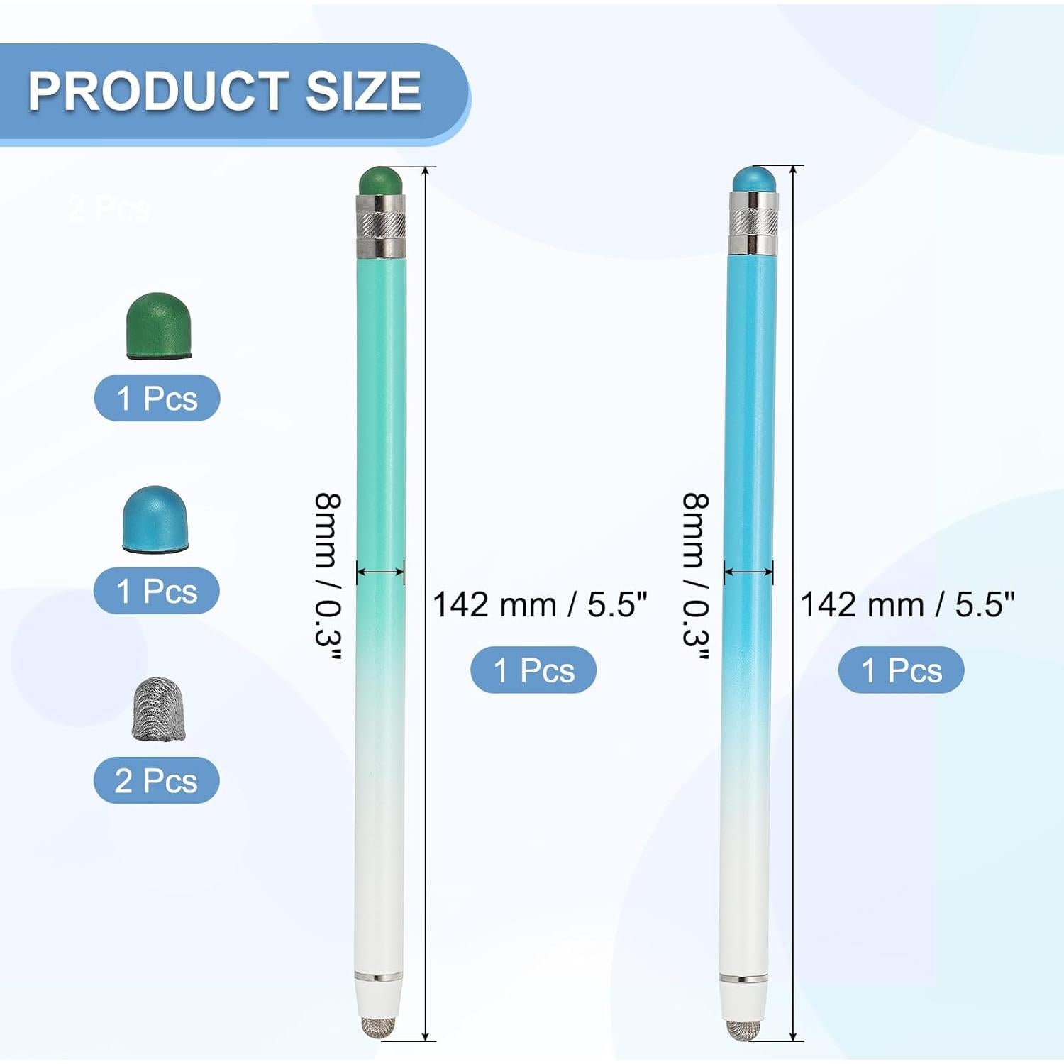 Bolígrafos Stylus PATIKIL 2 Pcs Alta Sensibilidad Pantallas Táctiles