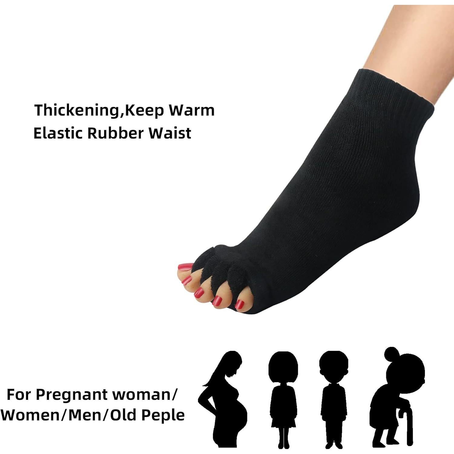 Calcetines Separadores de Dedos Klmnop para Mujeres - 2 Pares