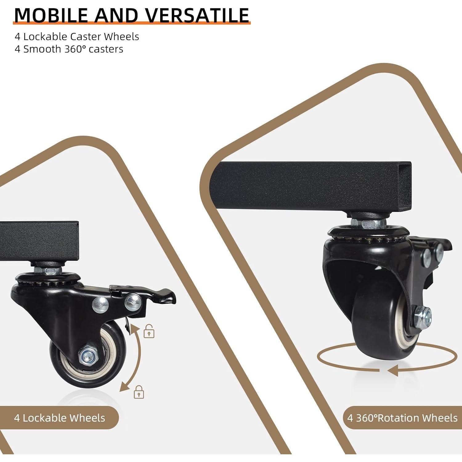 Soporte de Libro Rodante wishacc Ajustable 50-127 cm Negro