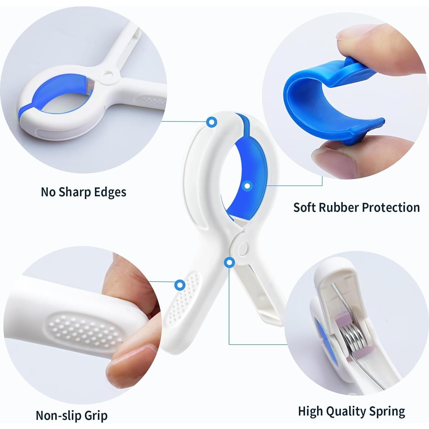 Paquete de 12 Clips para Toallas de Playa KEYBOO - Extra Grandes