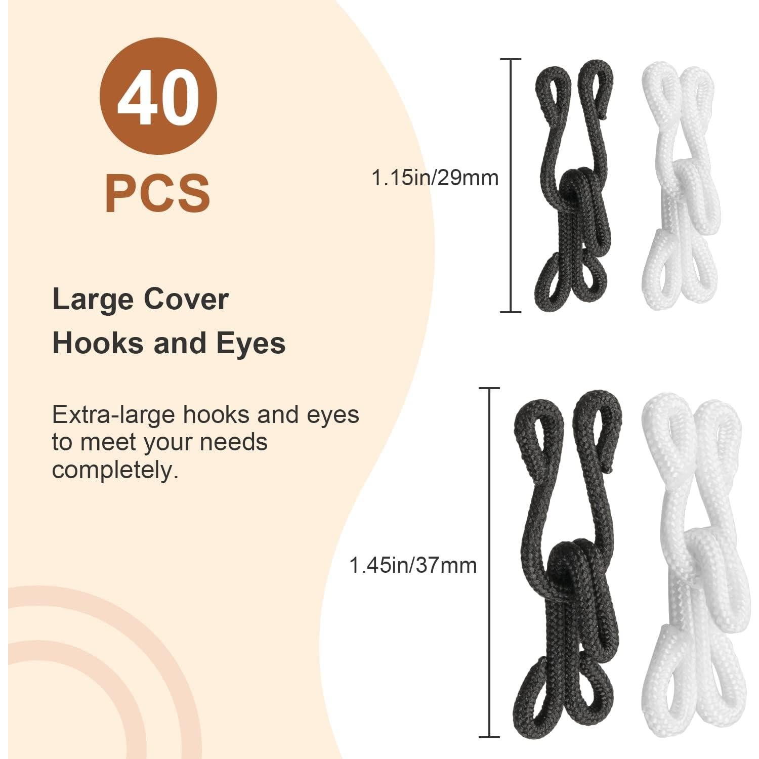 60 Juegos de Ganchos y Ojos para Coser - Reemplazo Ropa DIY