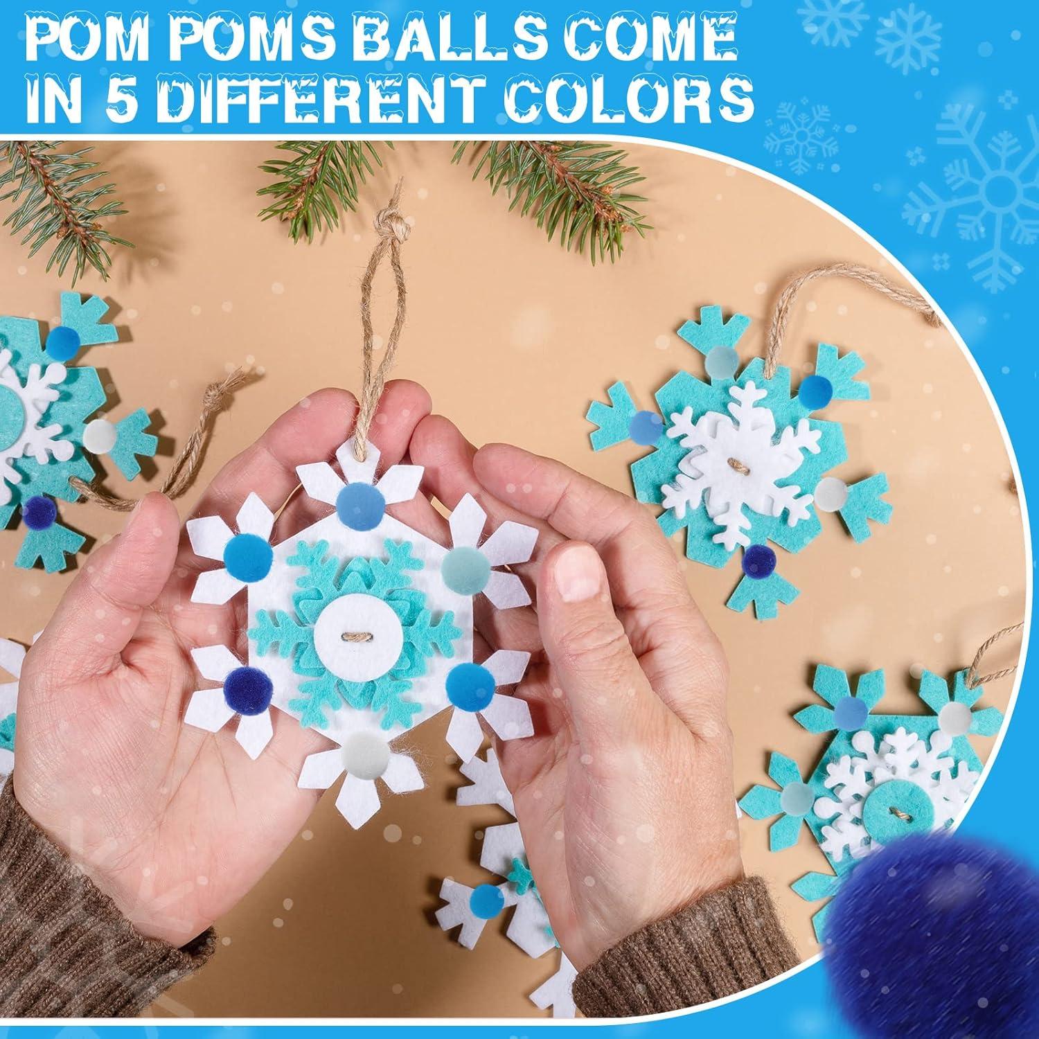 Pompones de Manualidades Tegeme 2000 Piezas 1 cm Azul