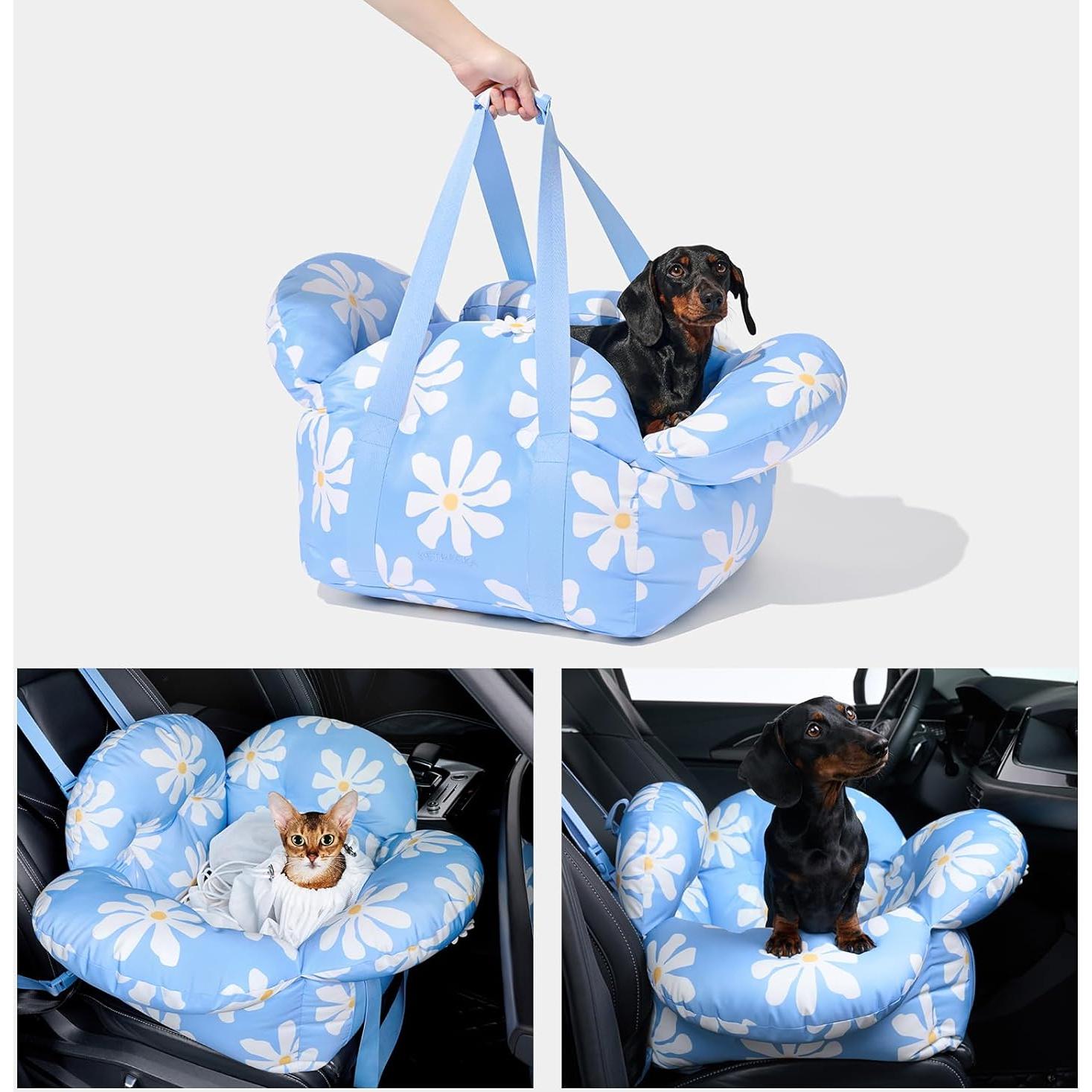 Asiento de Coche para Mascotas VETRESKA Daisy Azul 50x50 cm