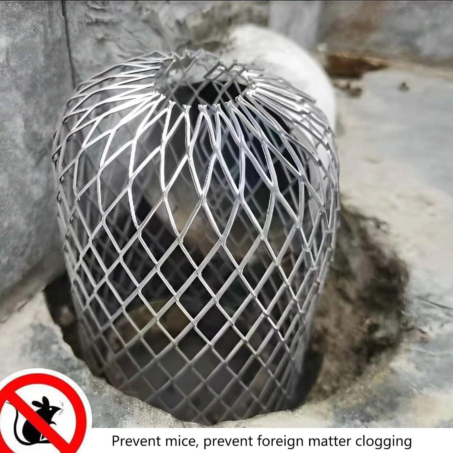 4 Protectores de Bajantes de Canalón Aluminio AccEncyc 8.9 cm