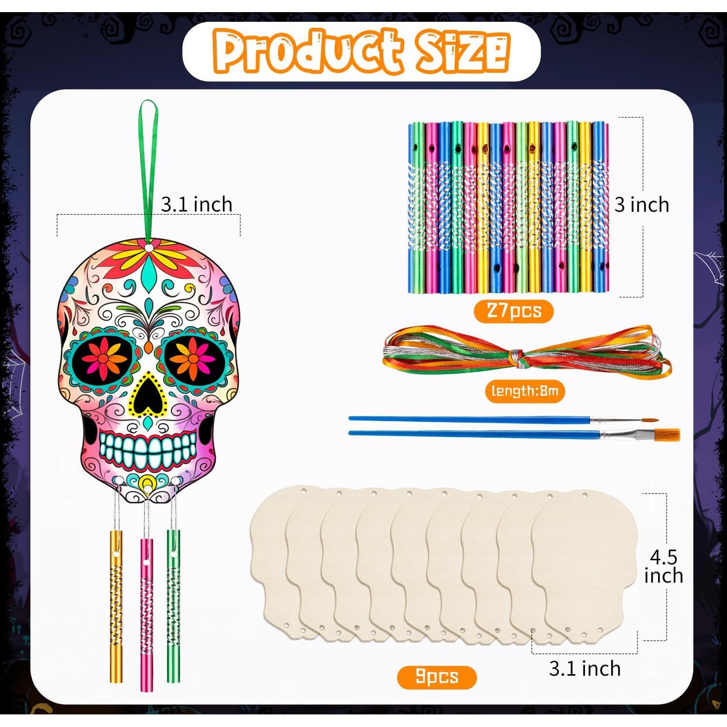 Kit de Campanas de Viento Halloween XJWWHZ 18 Piezas Manualidades