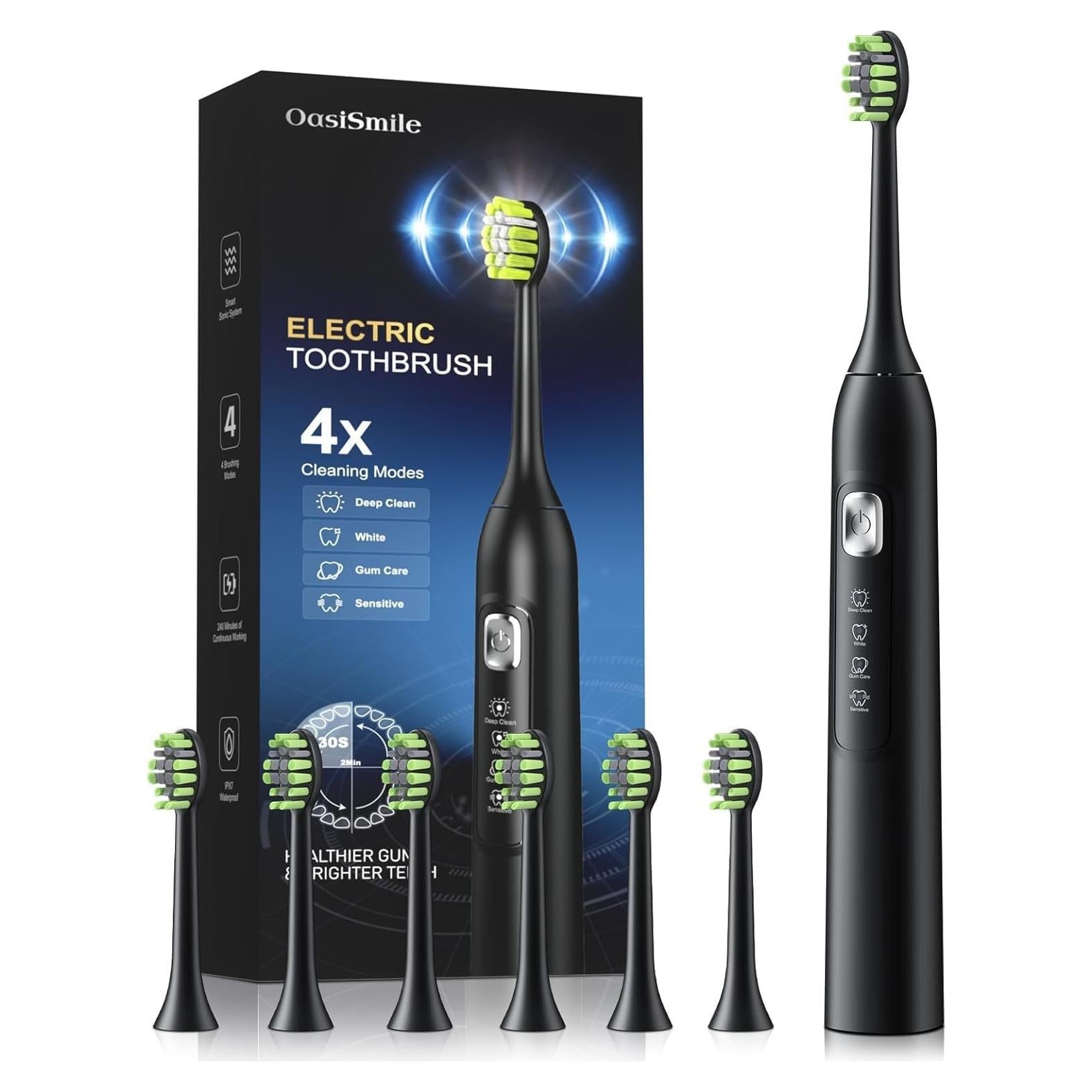 Cepillo de Dientes Eléctrico OasiSmile Y05 42000 VPM 6 Cabezas