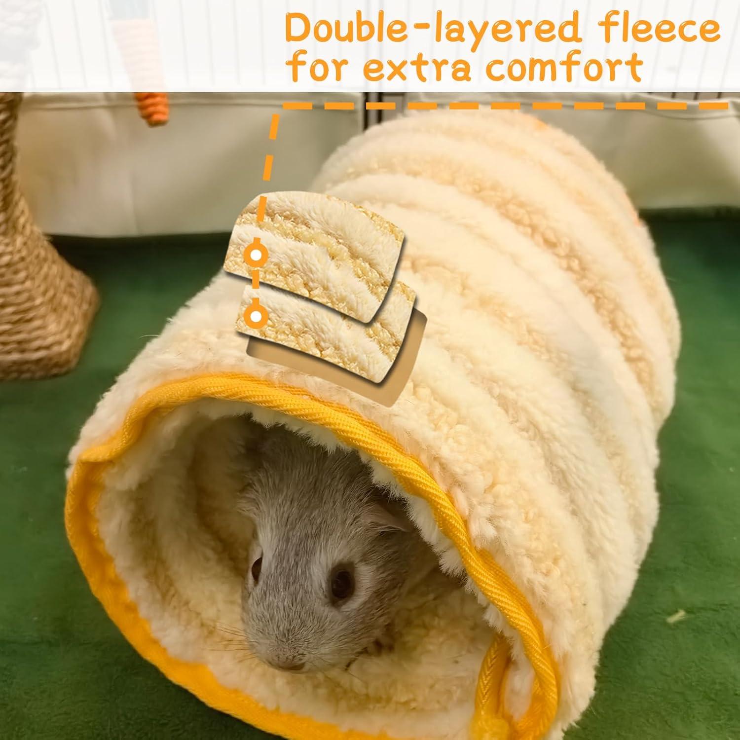 Túnel de Felpa para Mascotas Pequeñas FEGPIG 30x15 cm Amarillo