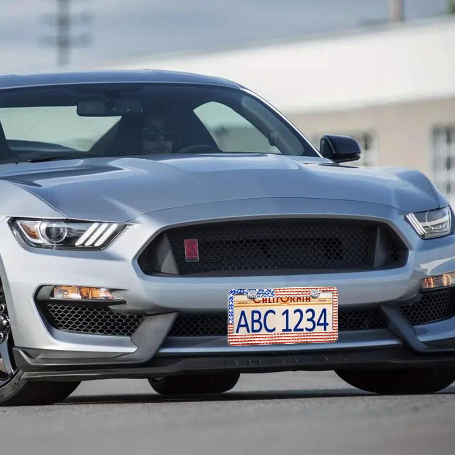 Marco de Placa de Licencia Bling ZukMi Americana 2 Piezas