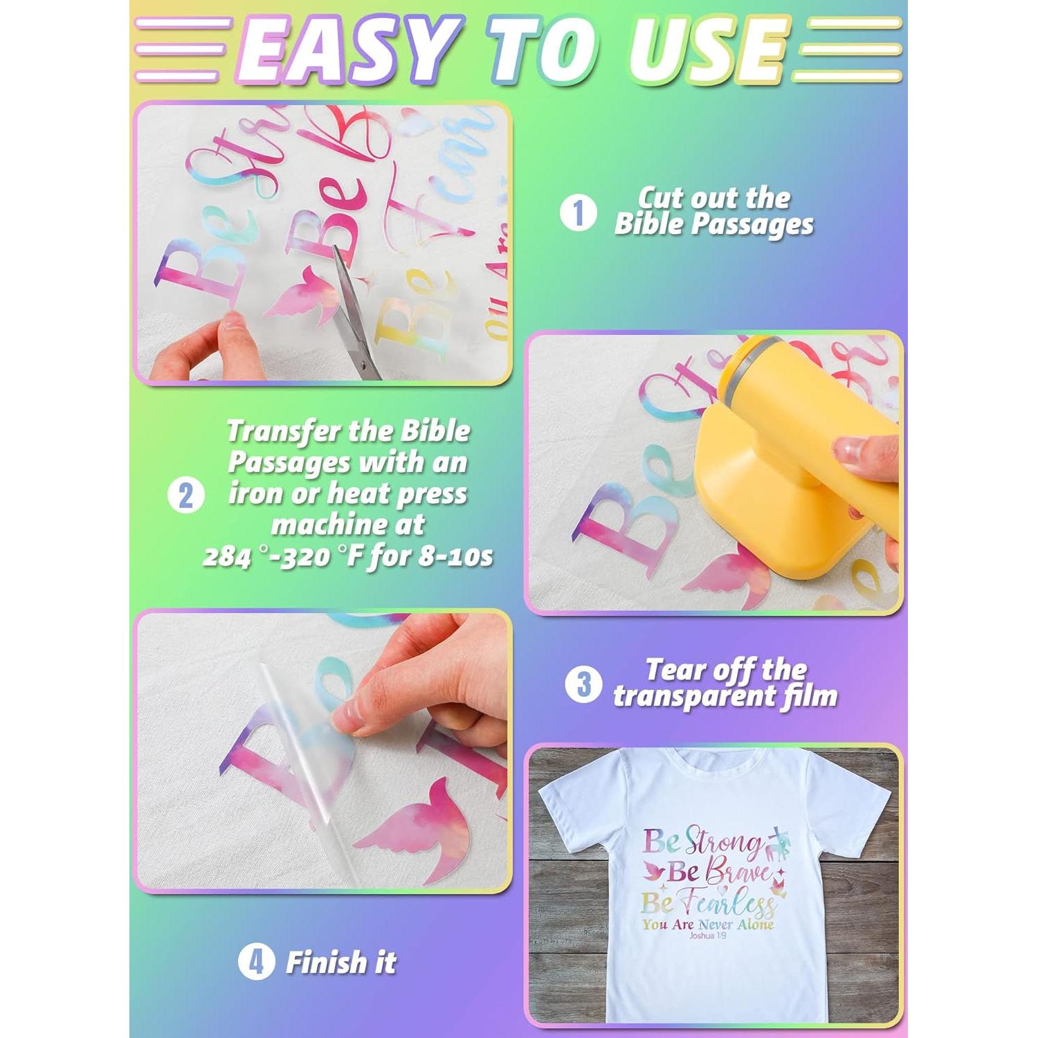 Calcomanías de Planchar Laumoi - 6 Pzs Versículo Bíblico