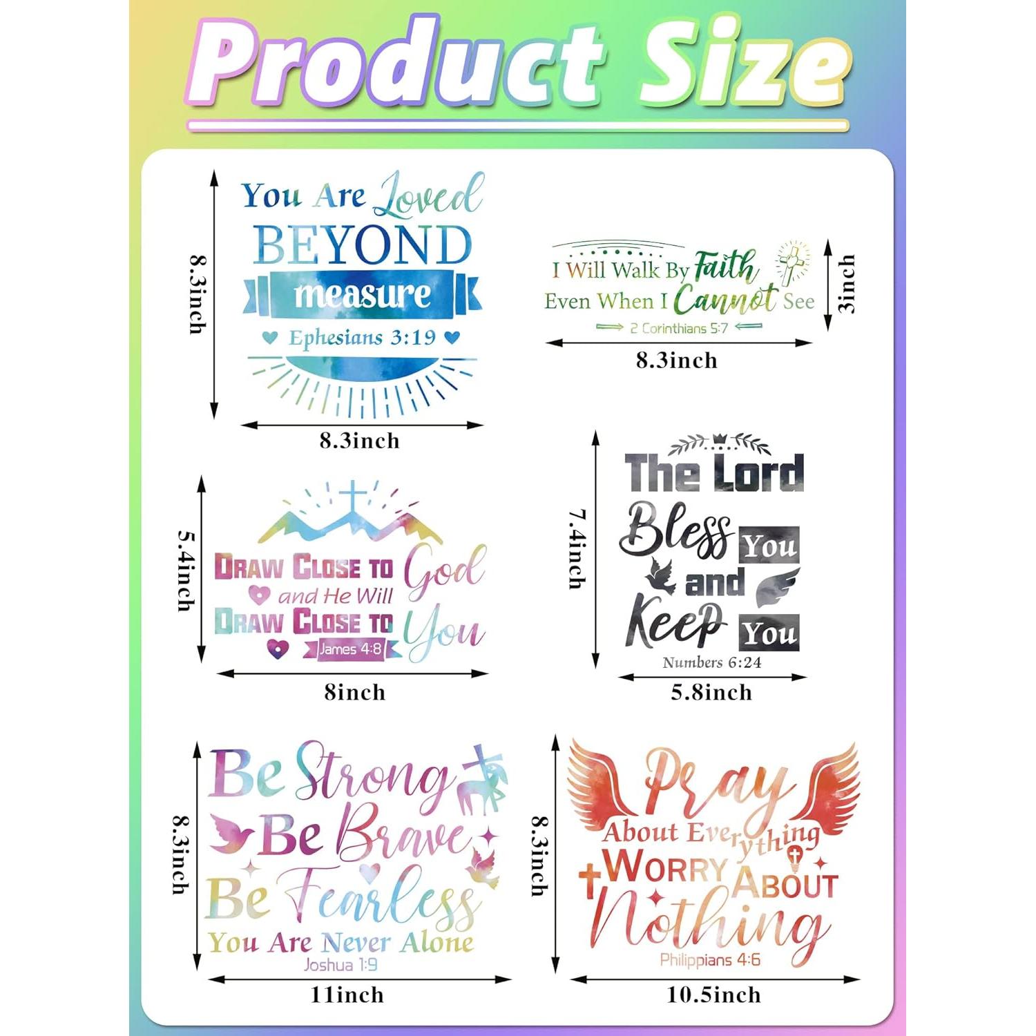 Calcomanías de Planchar Laumoi - 6 Pzs Versículo Bíblico