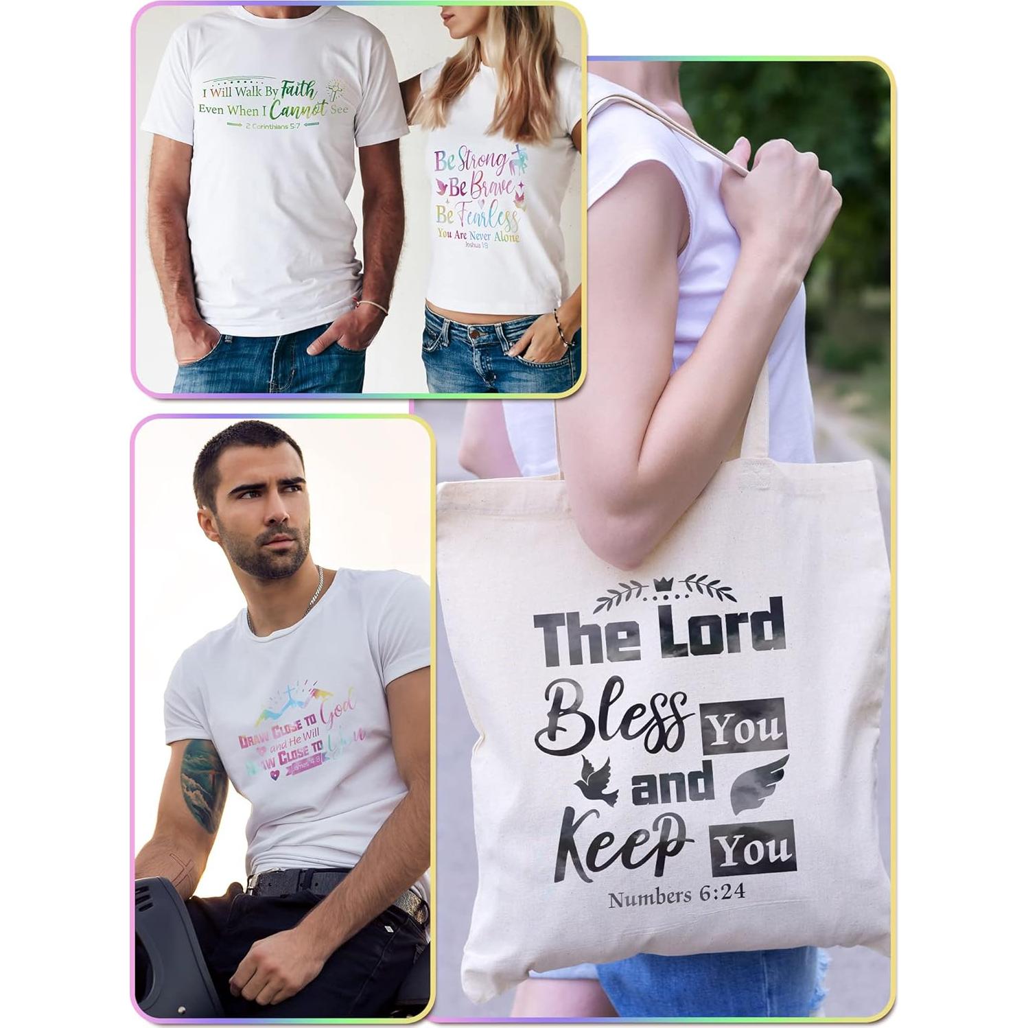 Calcomanías de Planchar Laumoi - 6 Pzs Versículo Bíblico