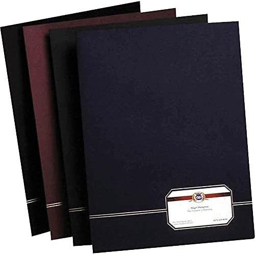 Carpetas Ejecutivas Oxford Doble Bolsillo Negro 4 Unidades