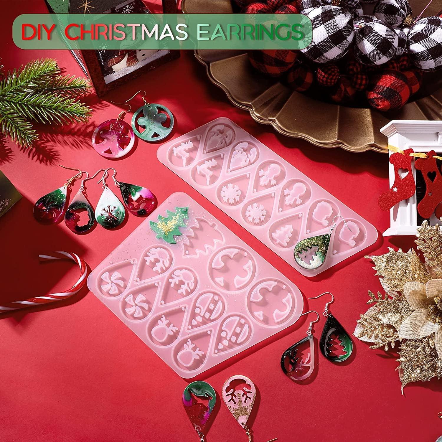 Moldes de Silicona para Pendientes de Navidad DIY - Genérico