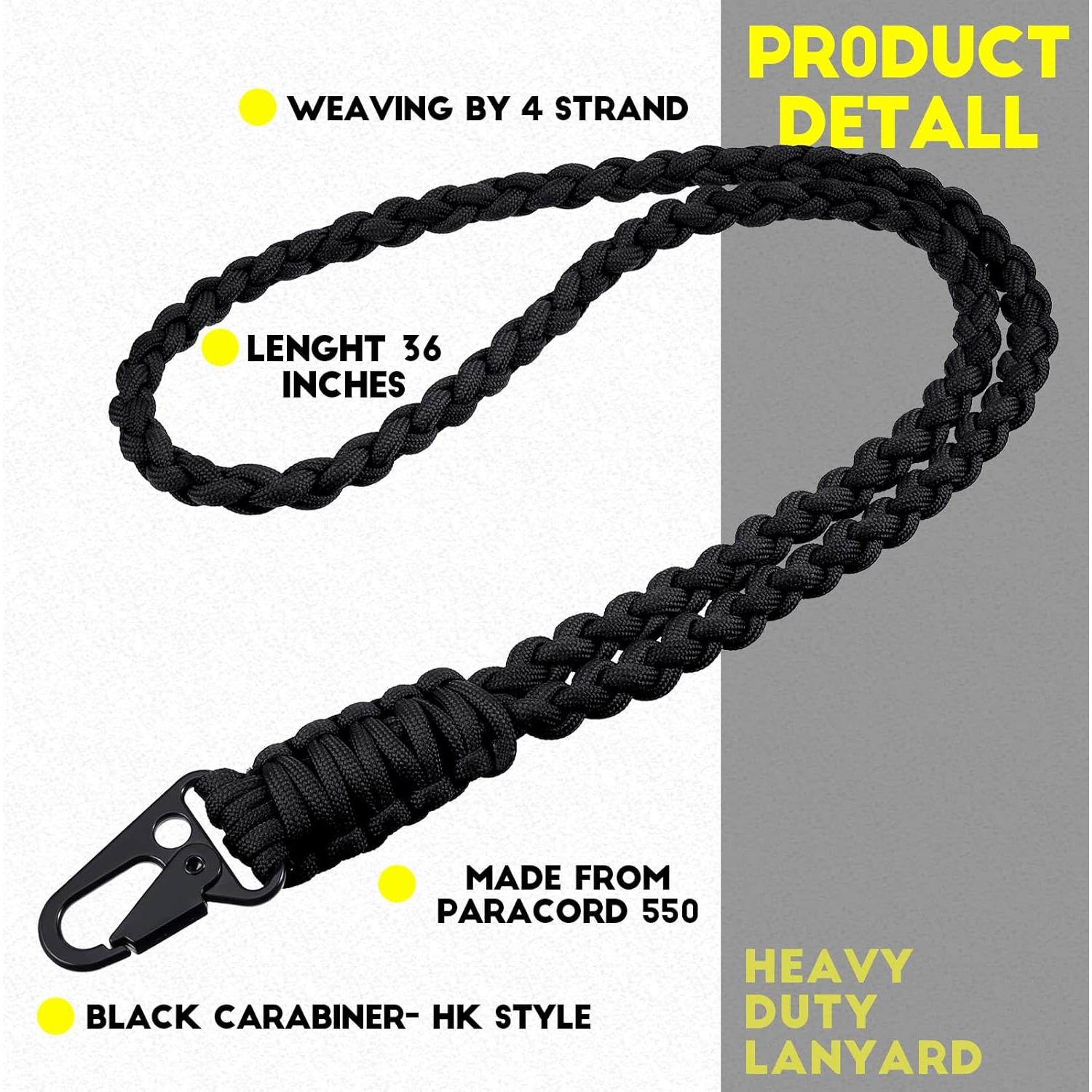 Collar Lanyard Paracord 550 Resistente 4 Piezas 56-203 cm