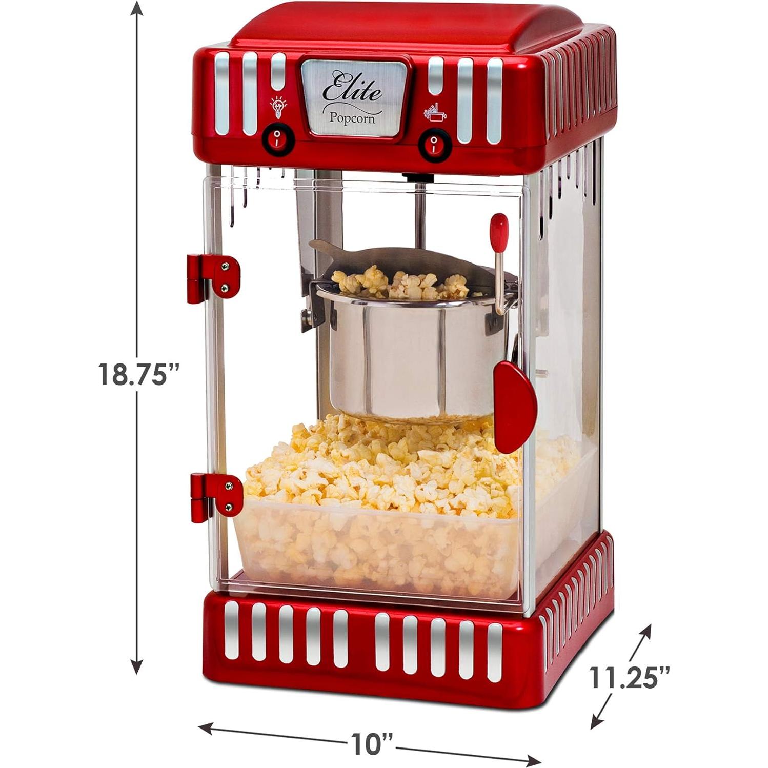 Máquina de Palomitas Elite Gourmet EPM-250 Retro 3.79L