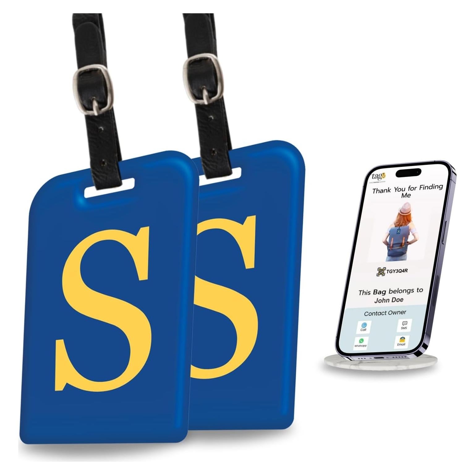 Etiquetas de Equipaje Tag8 2 Pack ID con Recuperación Global S