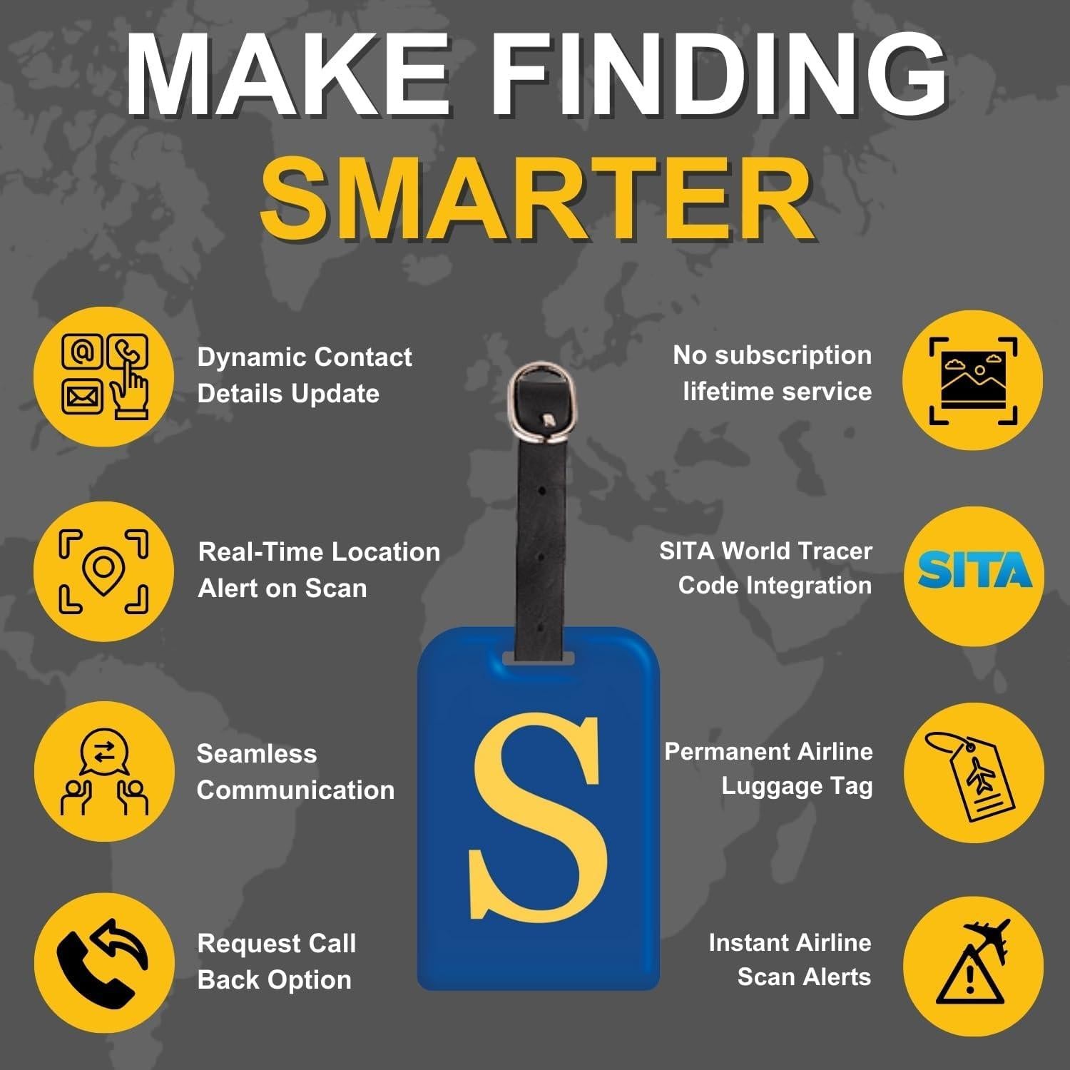 Etiquetas de Equipaje Tag8 2 Pack ID con Recuperación Global S