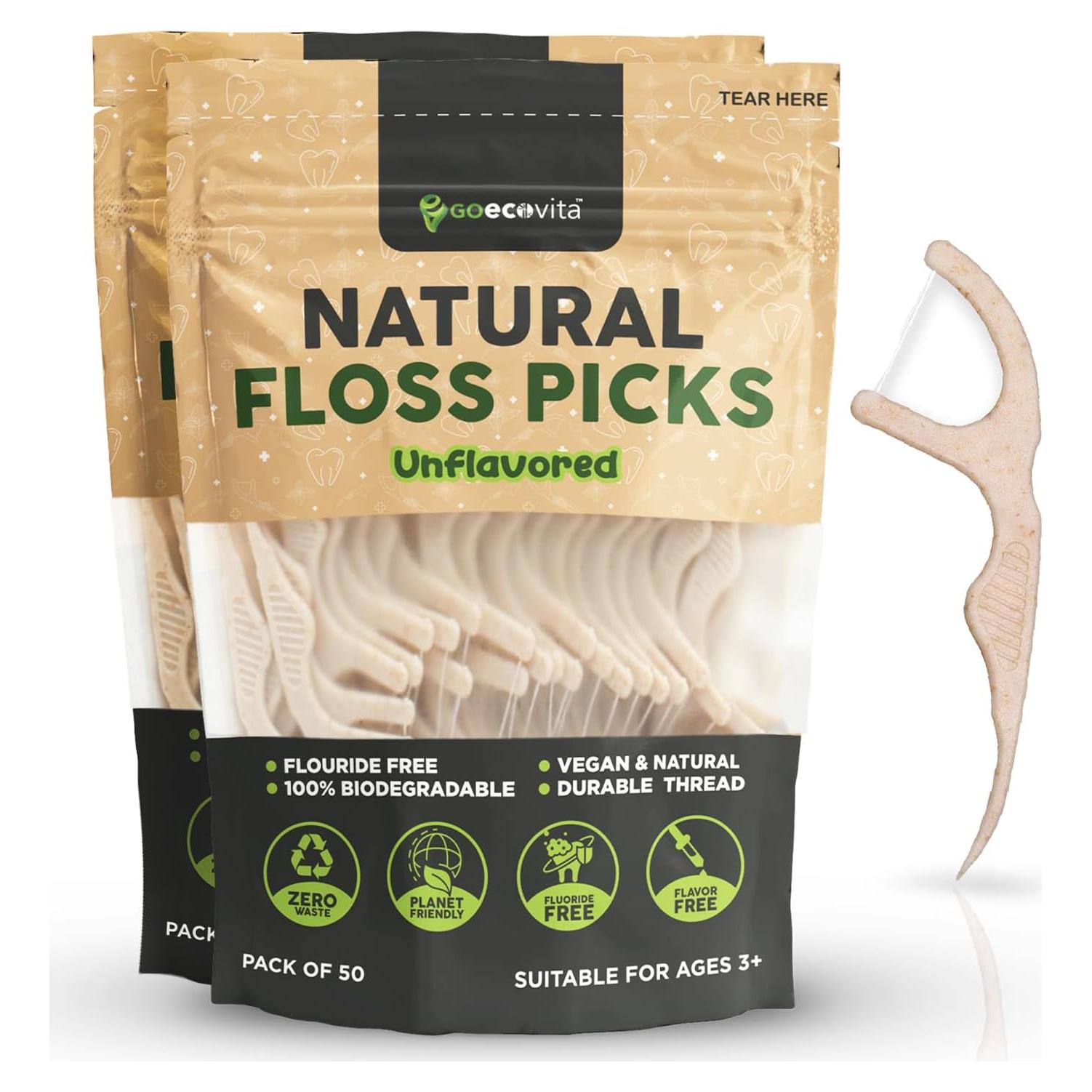 Palillos de Hilo Biodegradables GoEcoVita - 100 Unidades