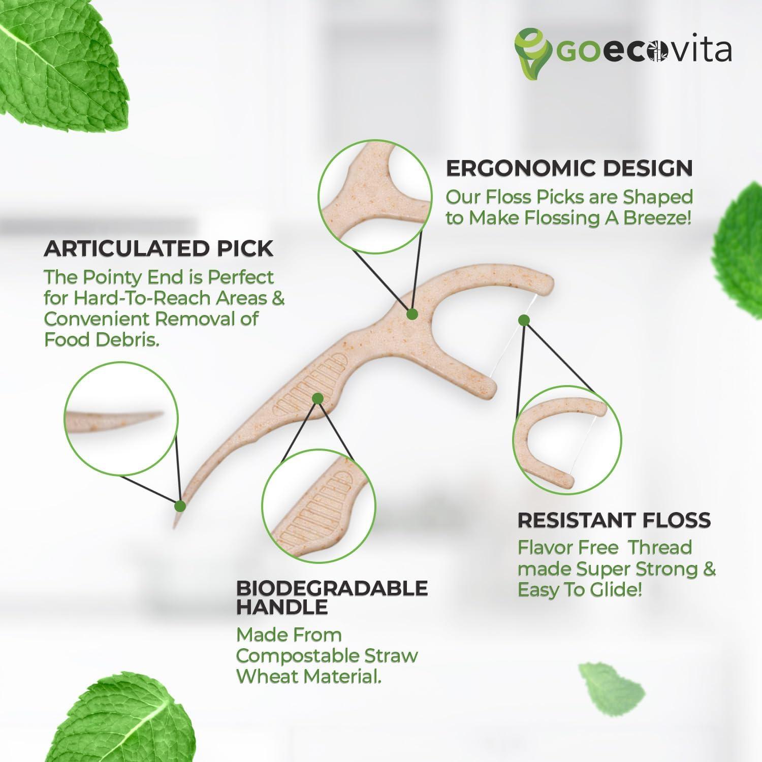 Palillos de Hilo Biodegradables GoEcoVita - 100 Unidades