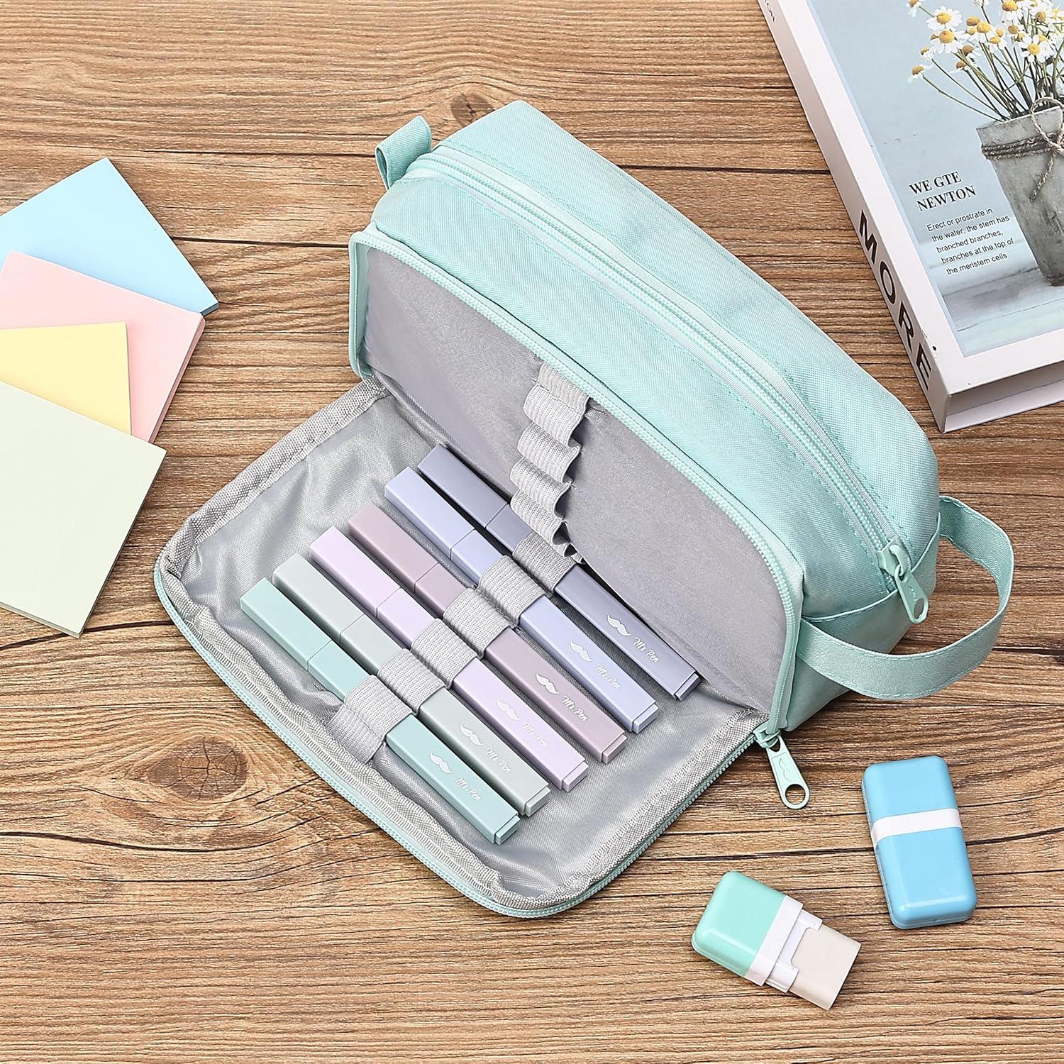 Marcadores de Resaltador Mr. Pen, 6 Pcs, Punta Cincel, Colores Morandi