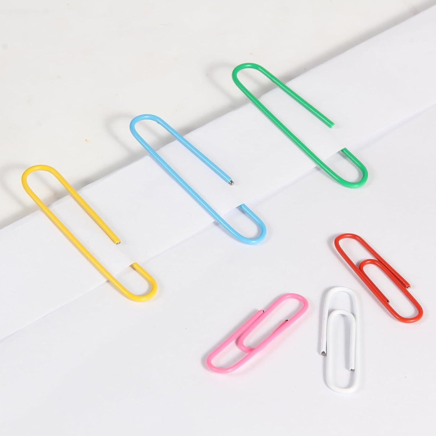 Clips de Papel Jumbo Multicolor ZYFOFFICE Paquete 400